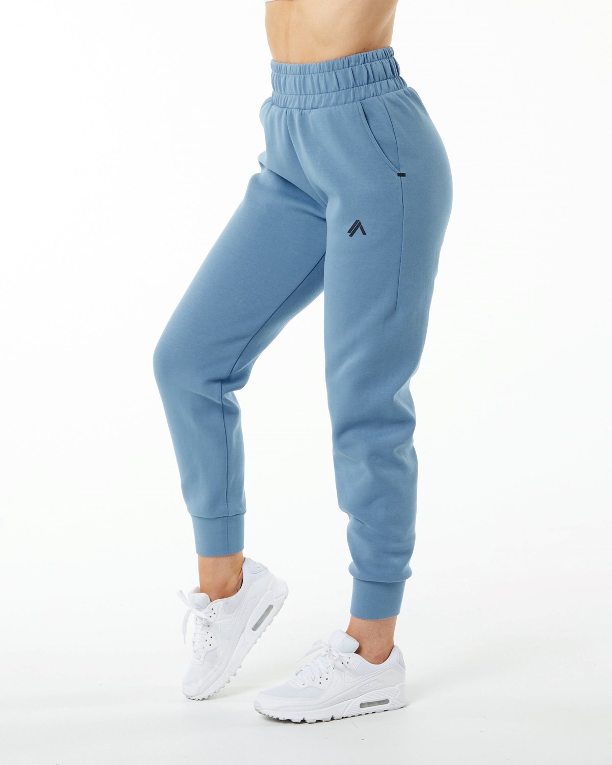 Alphalete Interlock Knit Cuffed Jogger Niebieskie | 89276-ZBNI