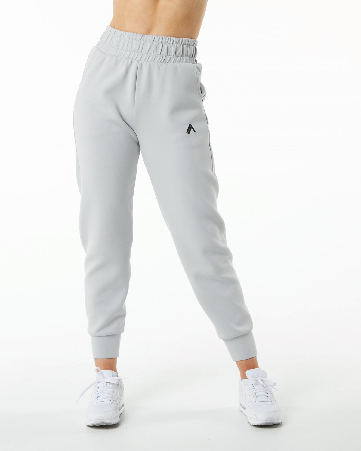 Alphalete Interlock Knit Cuffed Jogger Szare | 46217-FLVO