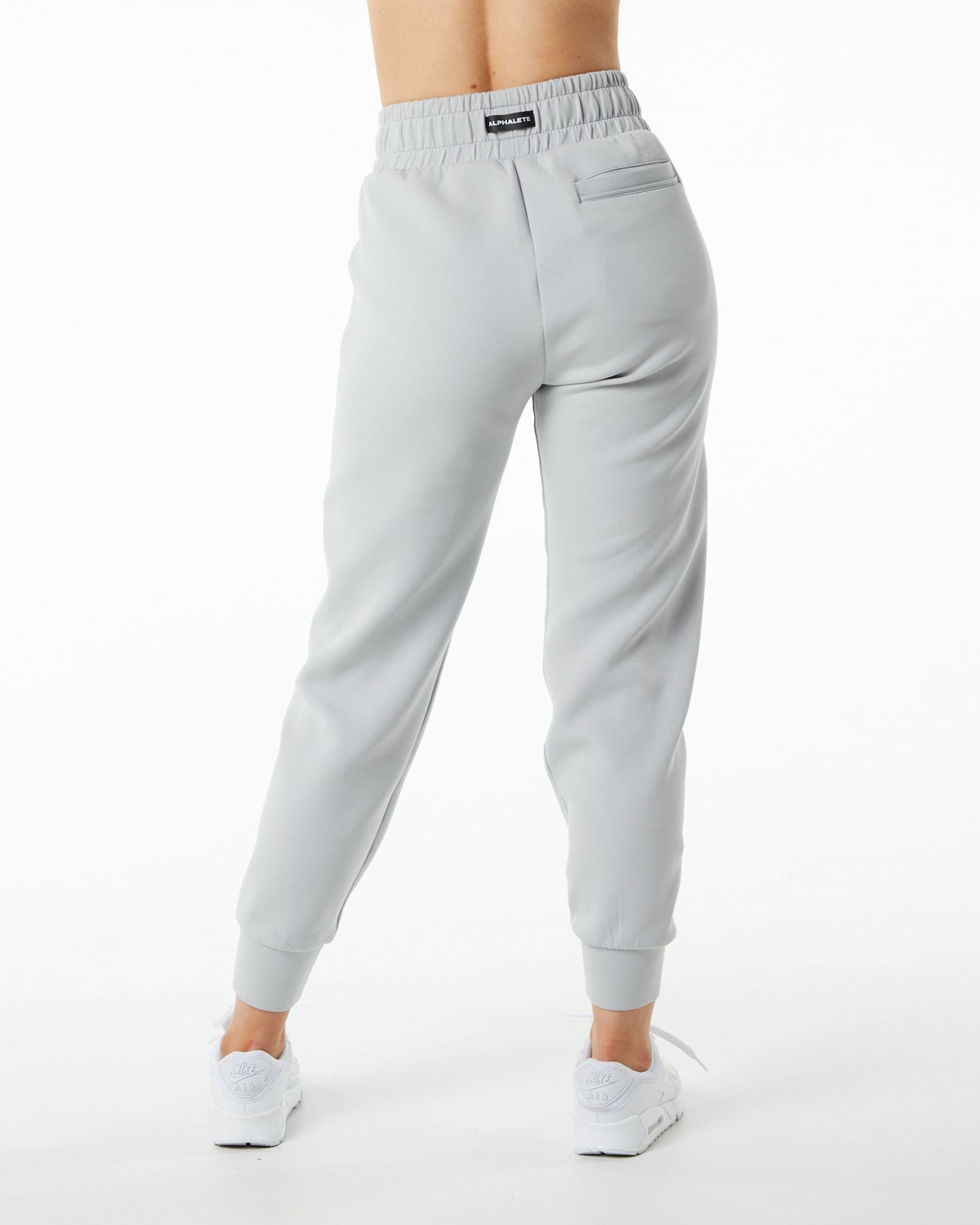 Alphalete Interlock Knit Cuffed Jogger Szare | 46217-FLVO