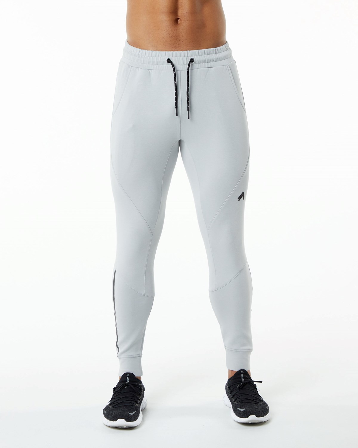 Alphalete Interlock Knit Cuffed Jogger Szare | 73458-TYJS