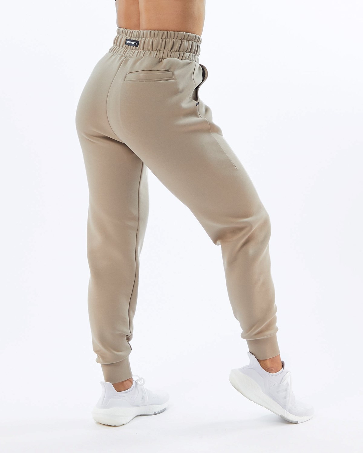 Alphalete Interlock Knit Cuffed Jogger Tan | 29614-WIDC