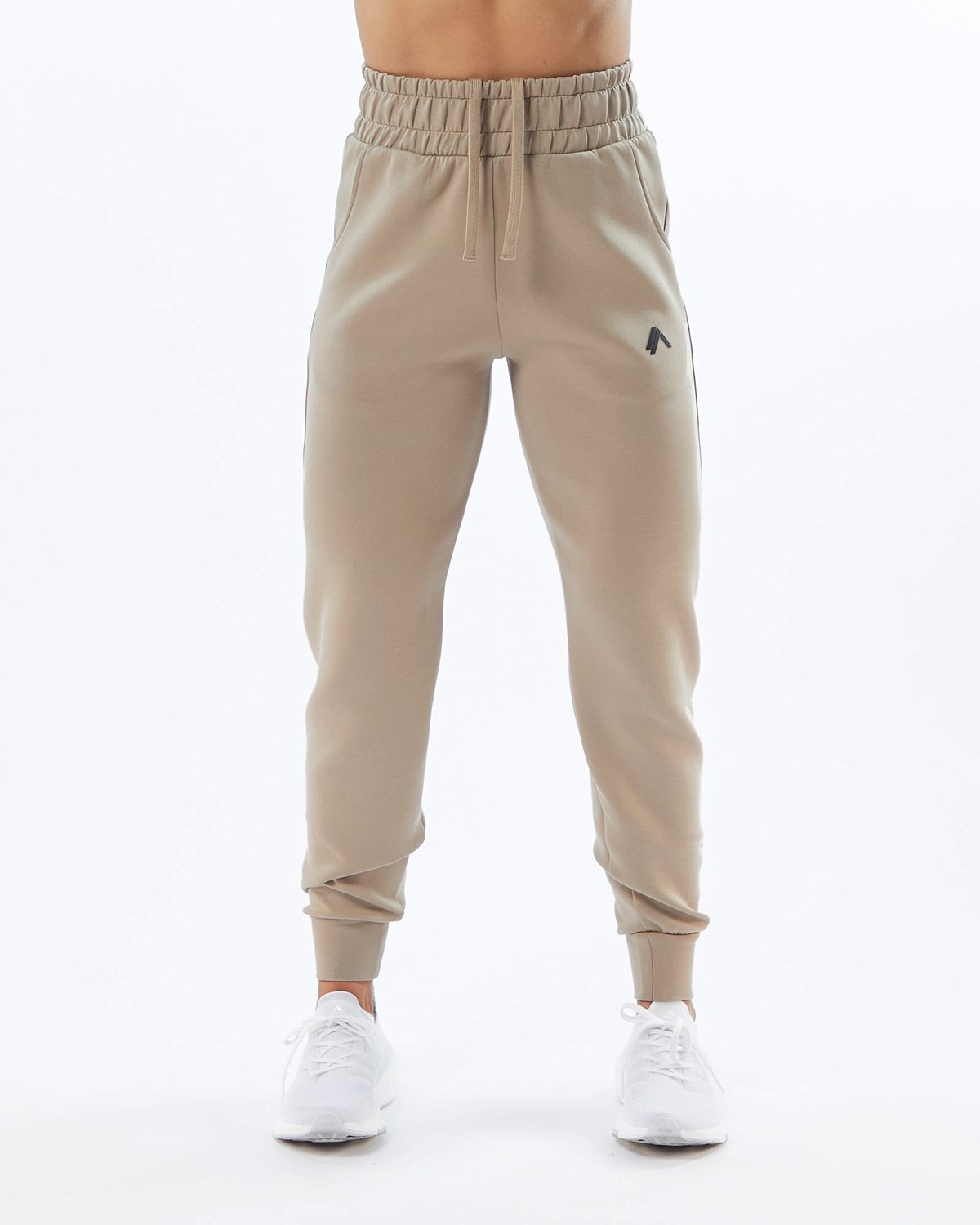 Alphalete Interlock Knit Cuffed Jogger Tan | 29614-WIDC