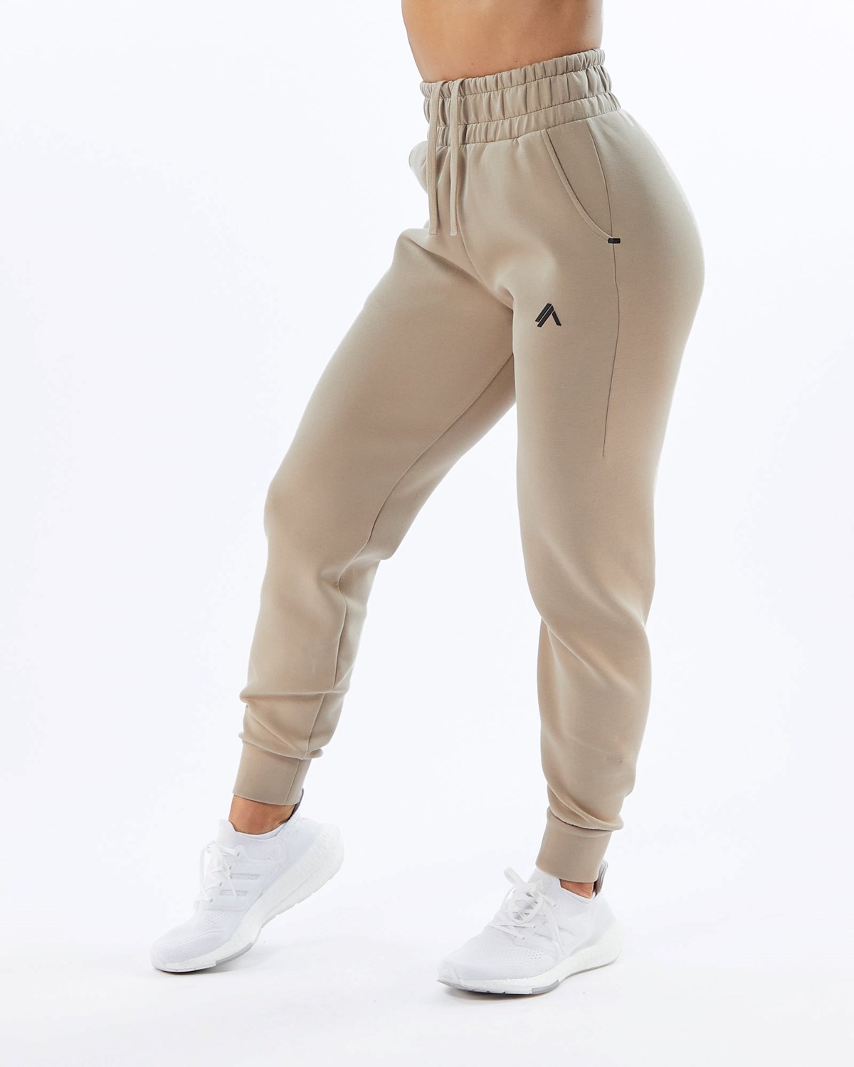 Alphalete Interlock Knit Cuffed Jogger Tan | 29614-WIDC