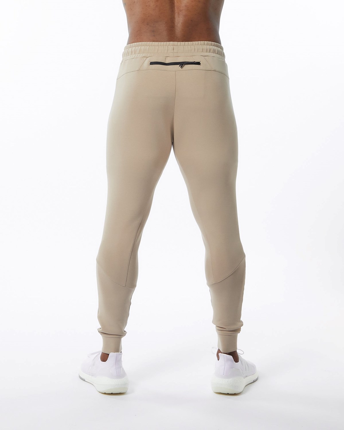 Alphalete Interlock Knit Cuffed Jogger Tan | 70625-PGWE