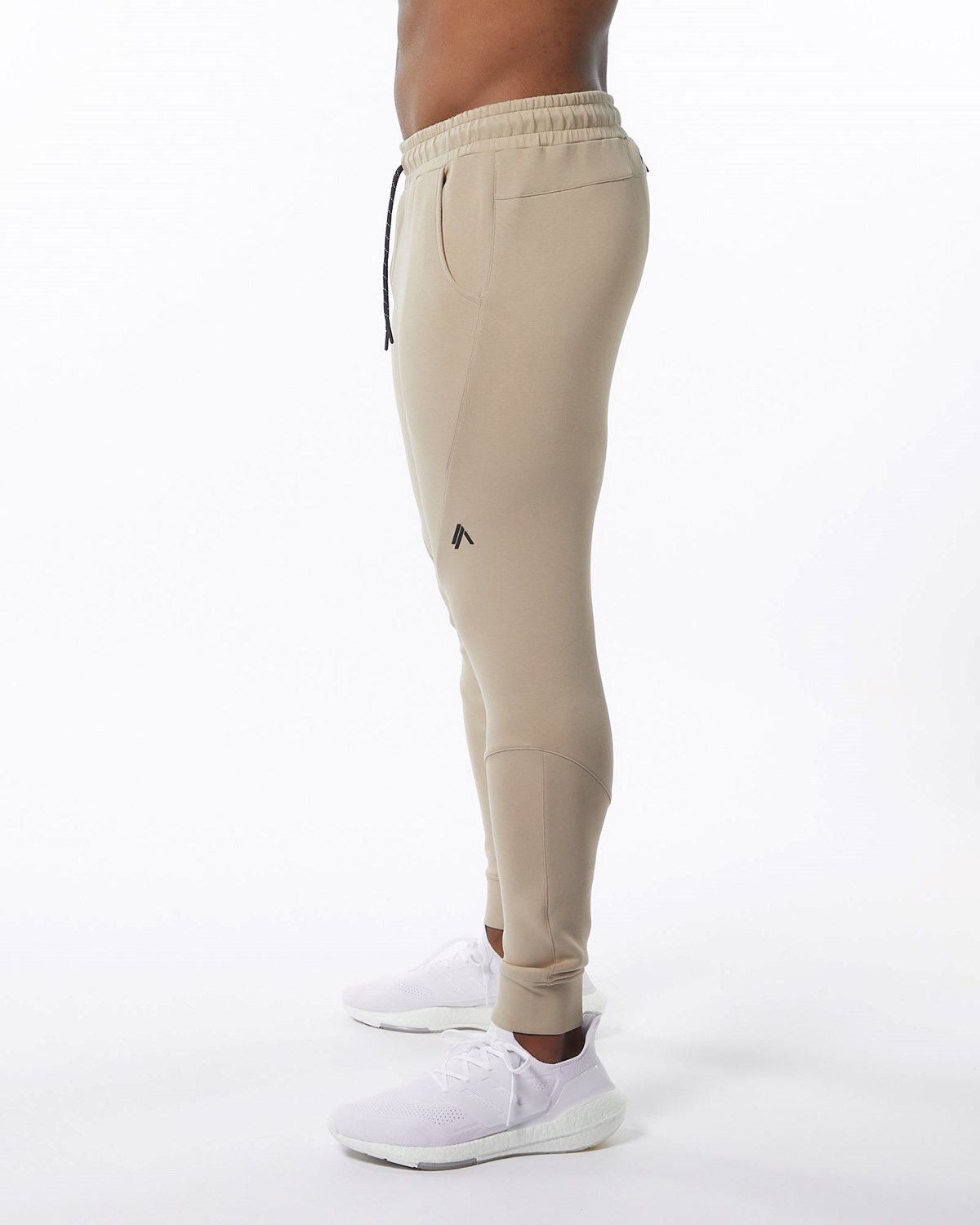 Alphalete Interlock Knit Cuffed Jogger Tan | 70625-PGWE