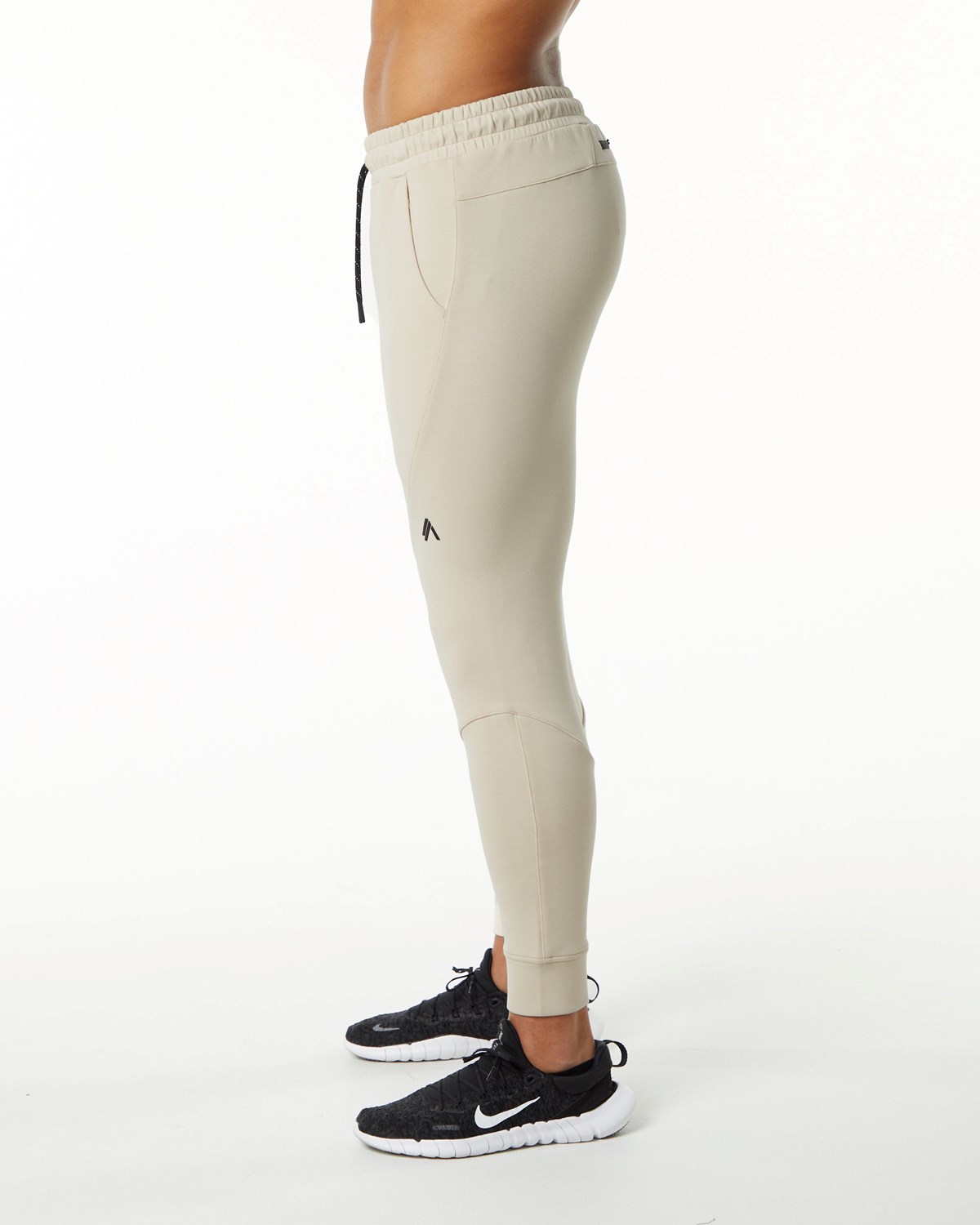 Alphalete Interlock Knit Cuffed Jogger Vanilla | 84367-ZJHI