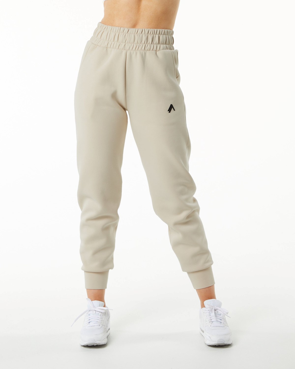 Alphalete Interlock Knit Cuffed Jogger Vanilla | 84620-WGIM