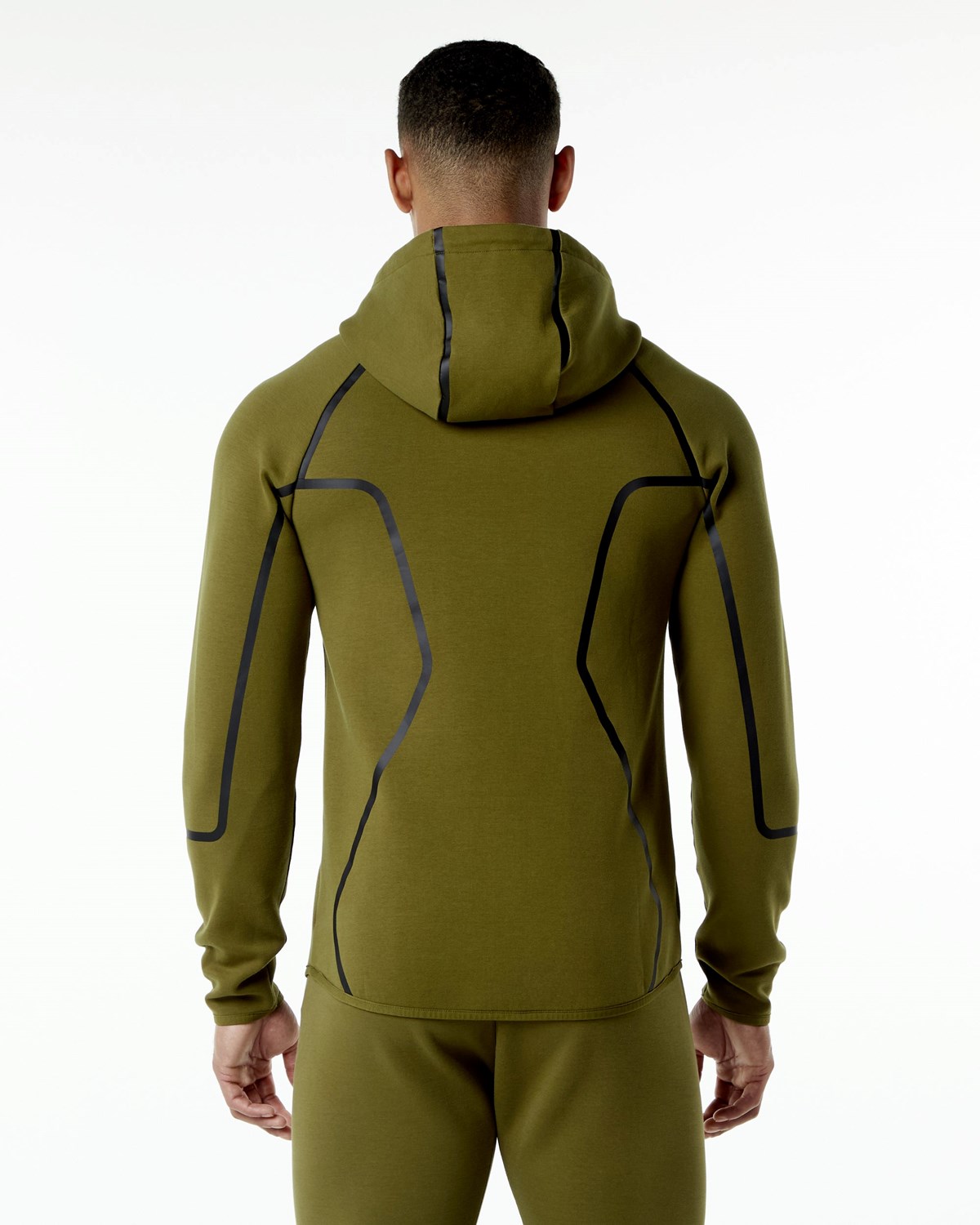 Alphalete Interlock Knit Full-Zip Hoodie Moss | 61845-ZWRL