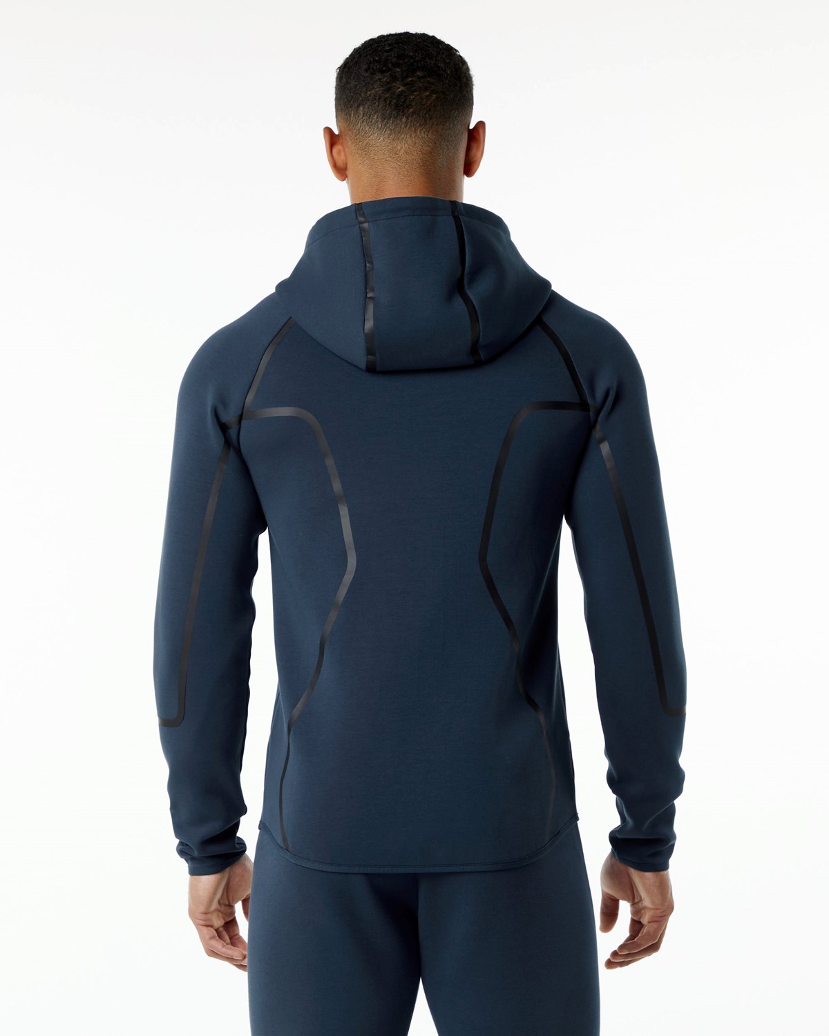 Alphalete Interlock Knit Full-Zip Hoodie Granatowe | 62138-EDKT