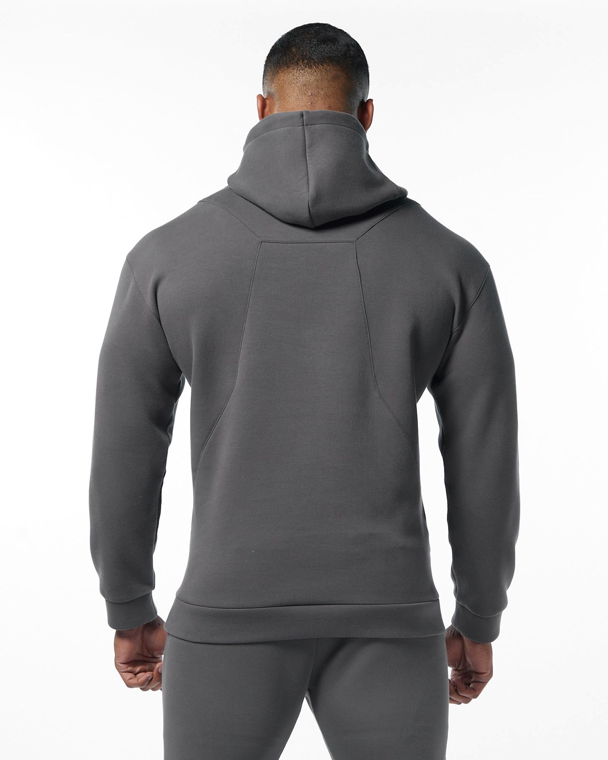 Alphalete Interlock Knit Hoodie Charcoal | 61357-BSRM