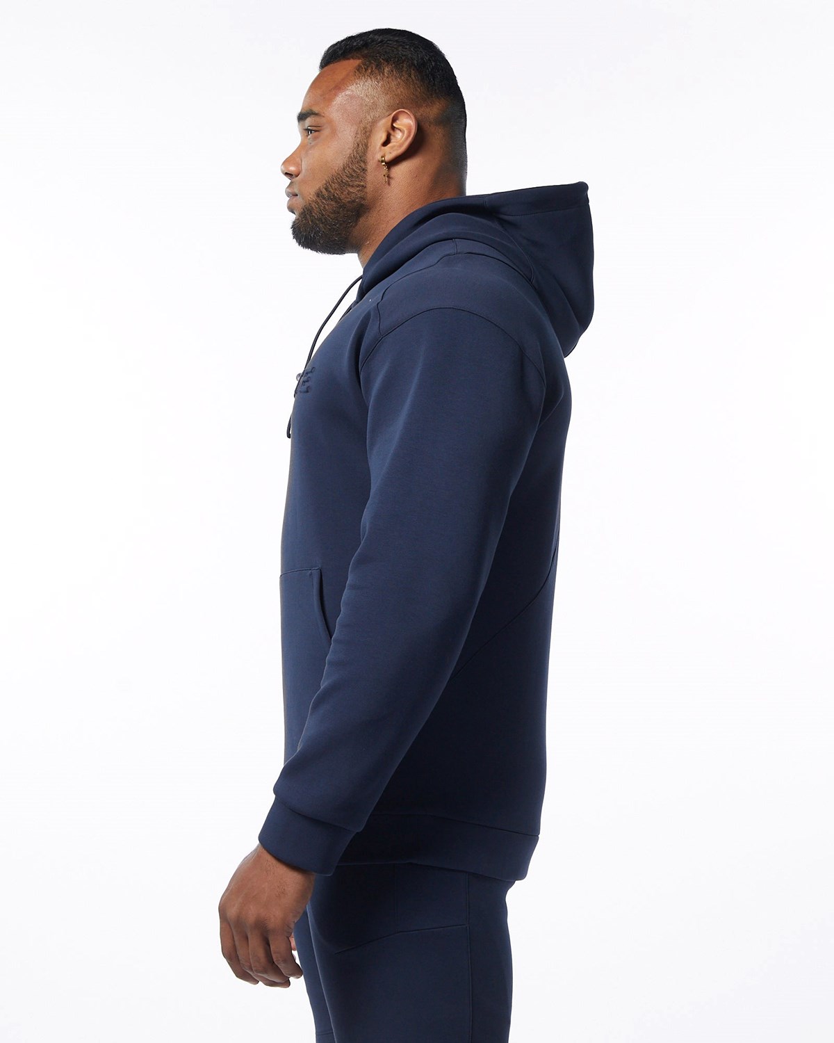 Alphalete Interlock Knit Hoodie Granatowe | 76432-IVER