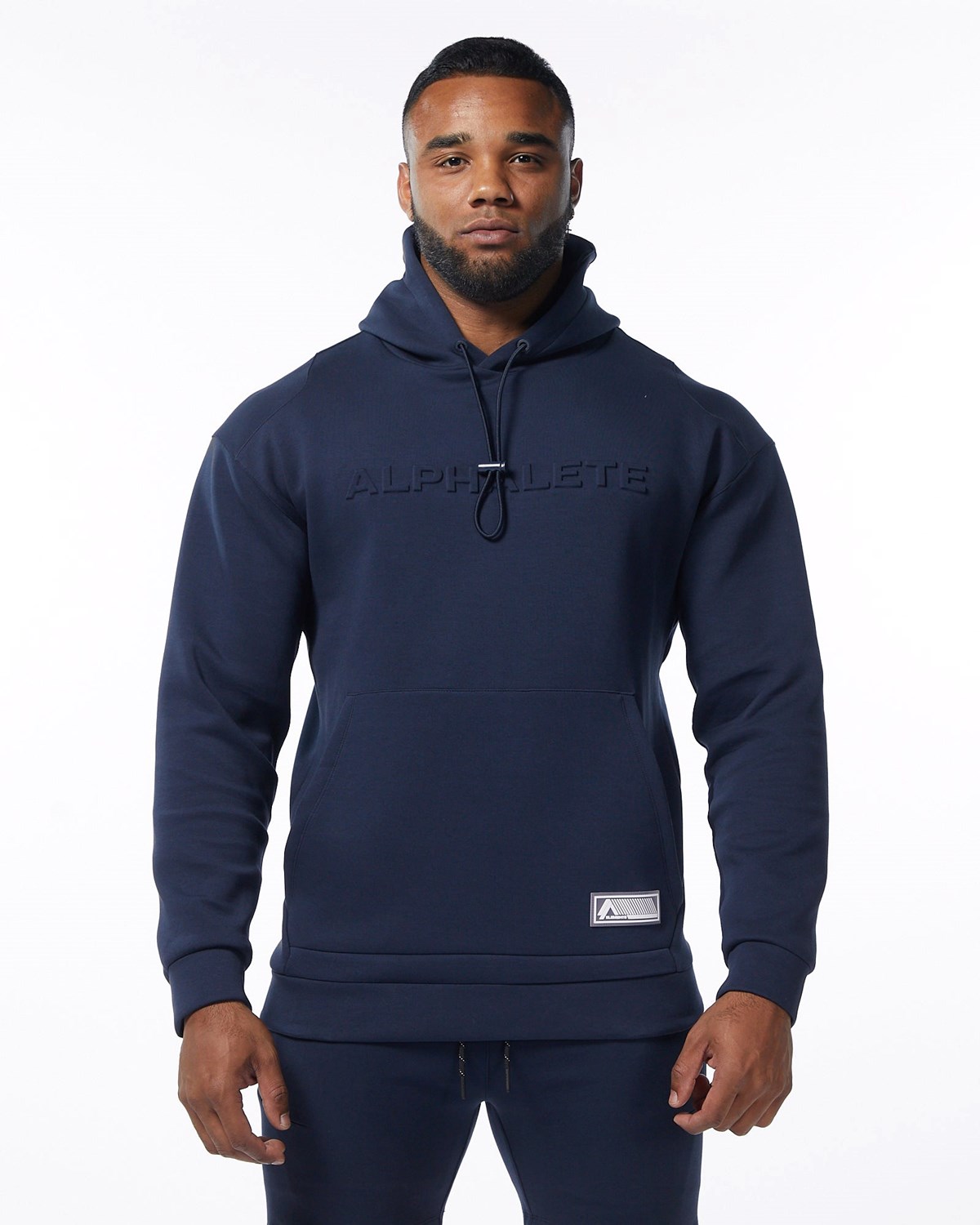 Alphalete Interlock Knit Hoodie Granatowe | 76432-IVER