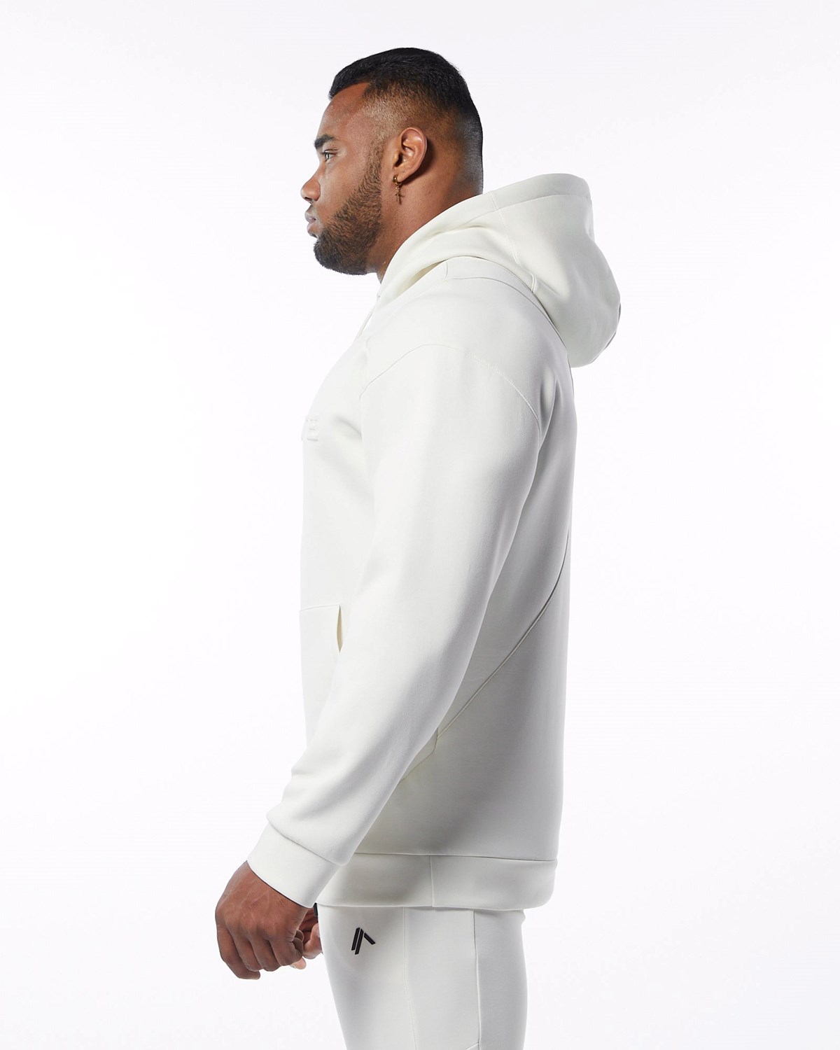 Alphalete Interlock Knit Hoodie Kremowe | 31580-AFOC