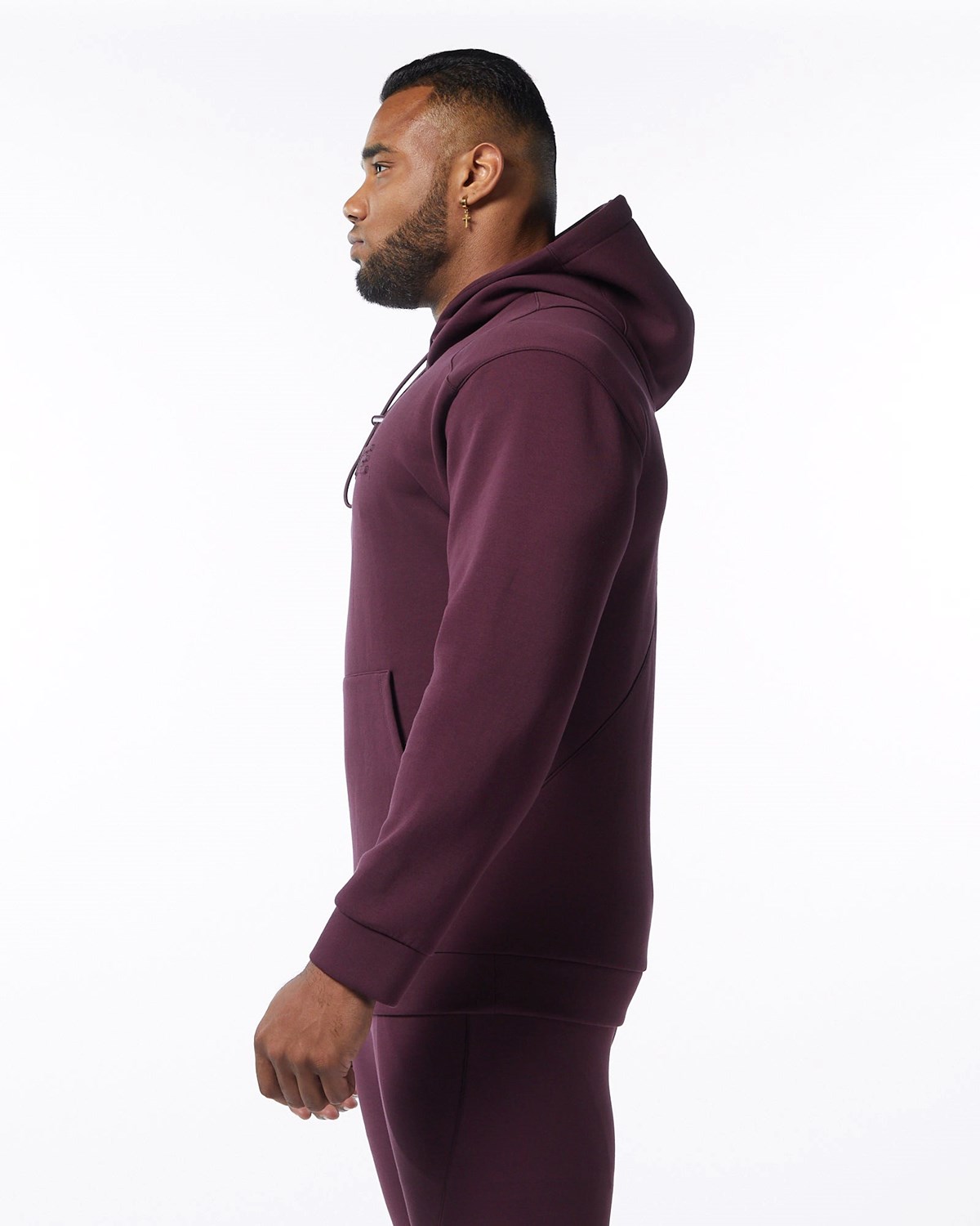 Alphalete Interlock Knit Hoodie Merlot | 96752-MZTG