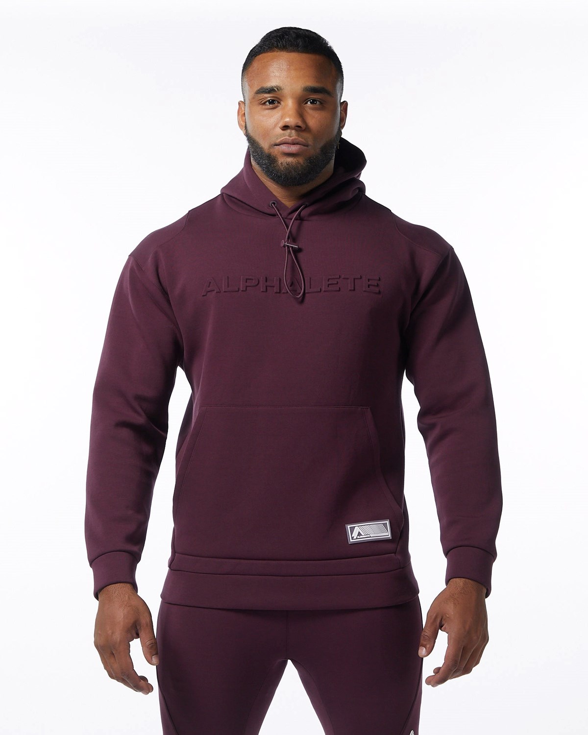 Alphalete Interlock Knit Hoodie Merlot | 96752-MZTG