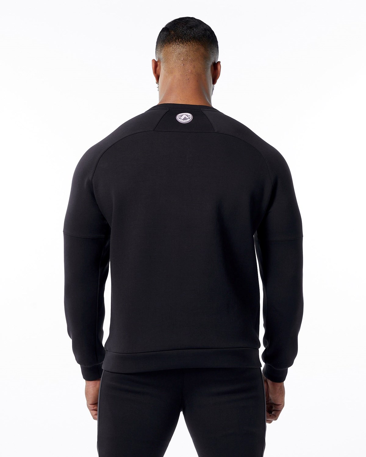 Alphalete Interlock Knit Pullover Czarne | 05329-QUAL