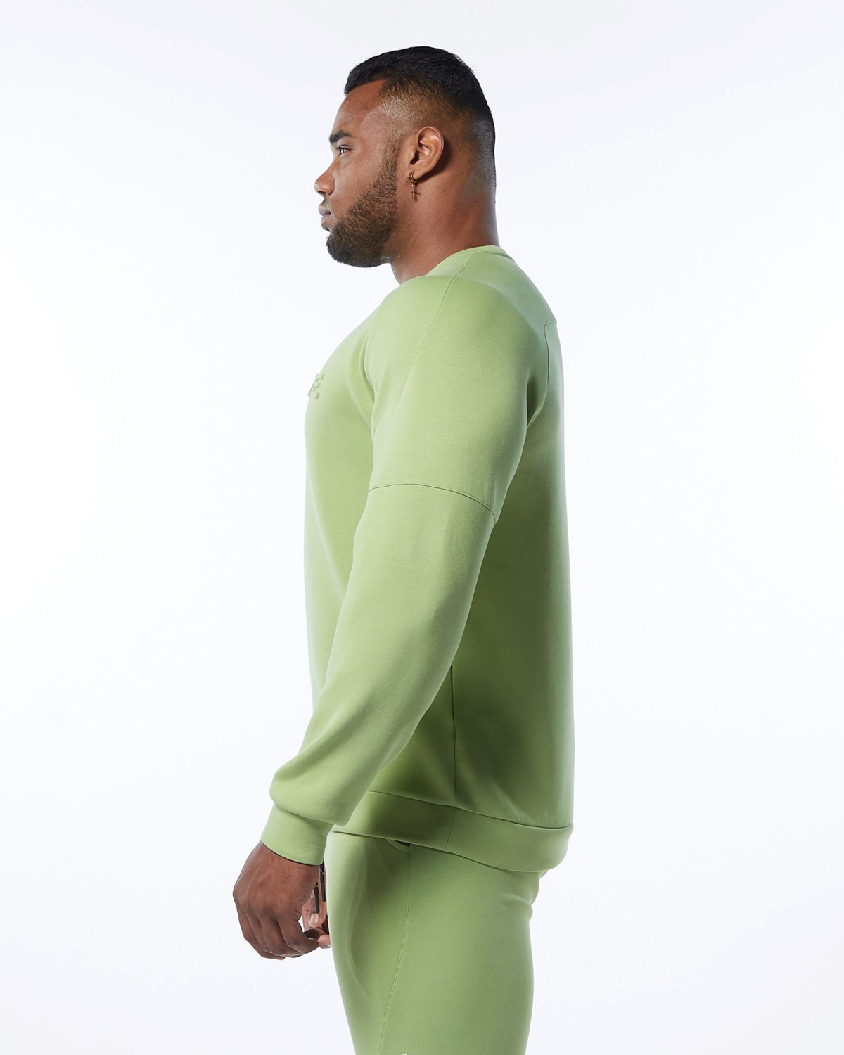 Alphalete Interlock Knit Pullover Głęboka Zielone | 80963-PVHC