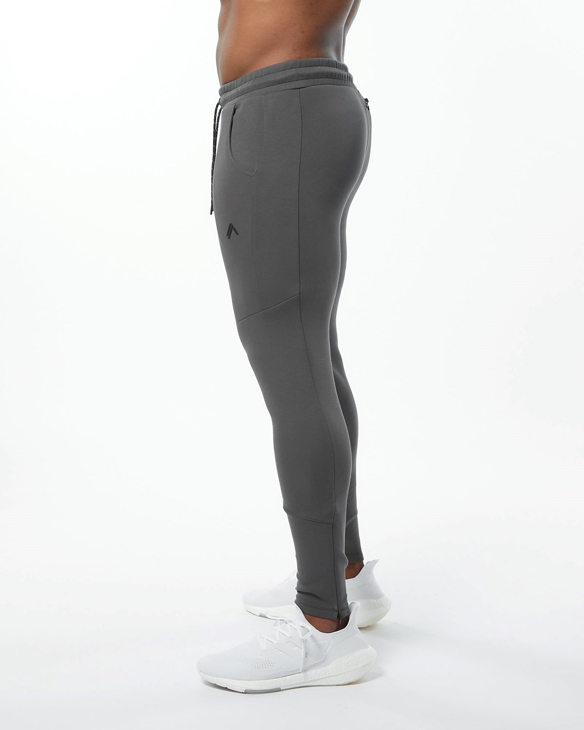 Alphalete Interlock Knit Zip Jogger Charcoal | 87341-TWQJ