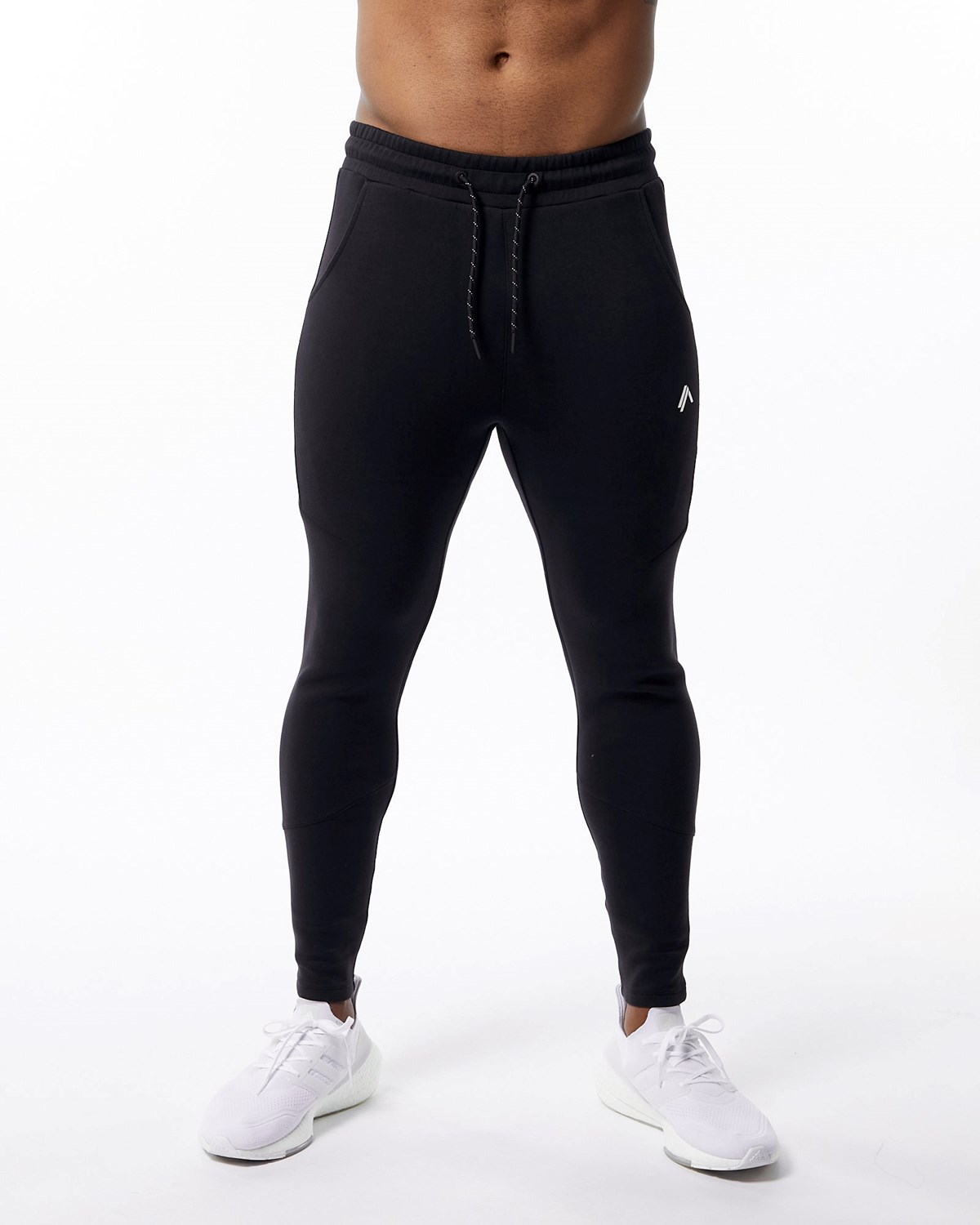 Alphalete Interlock Knit Zip Jogger Czarne | 89605-WPRE