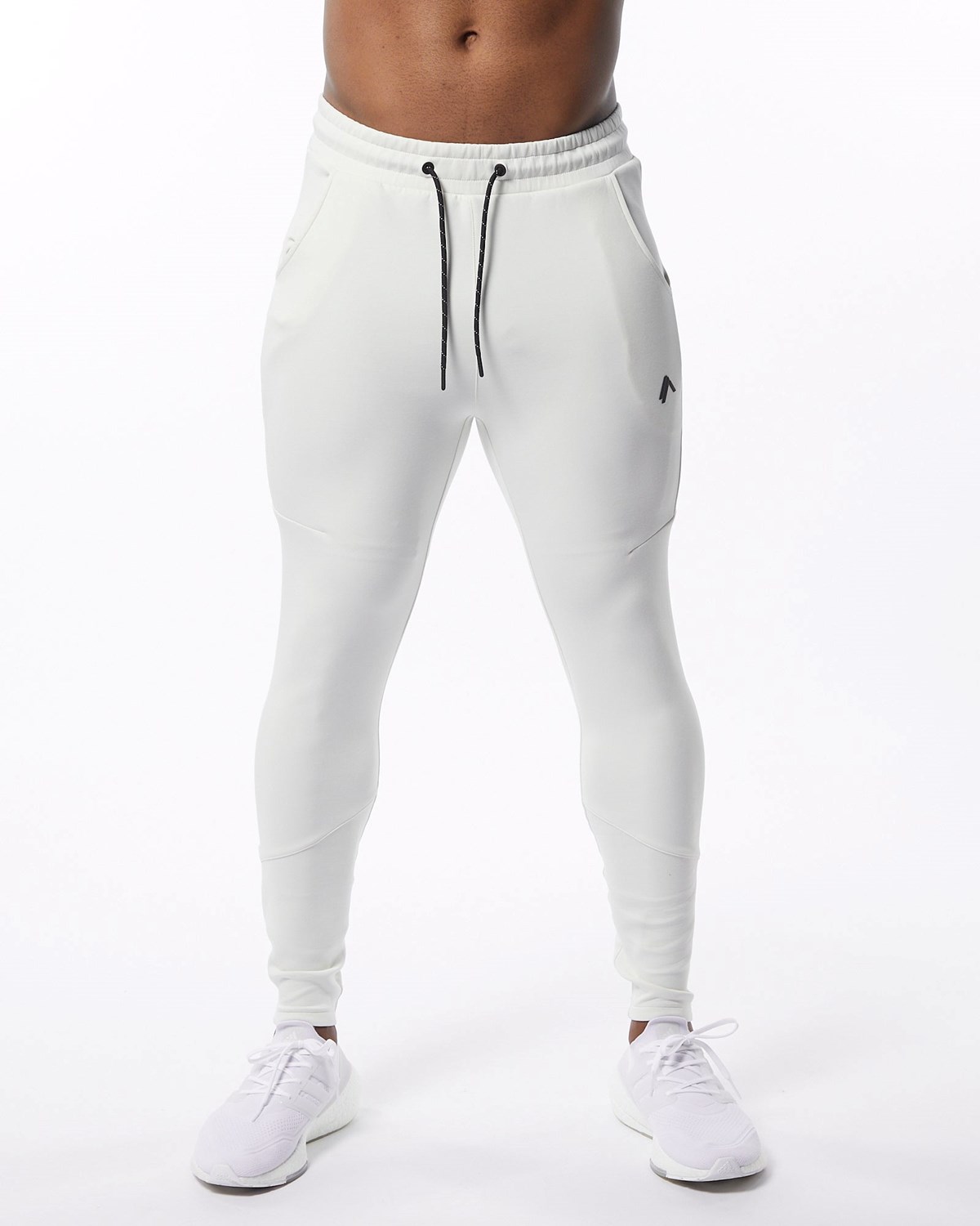 Alphalete Interlock Knit Zip Jogger Kremowe | 52981-KUED