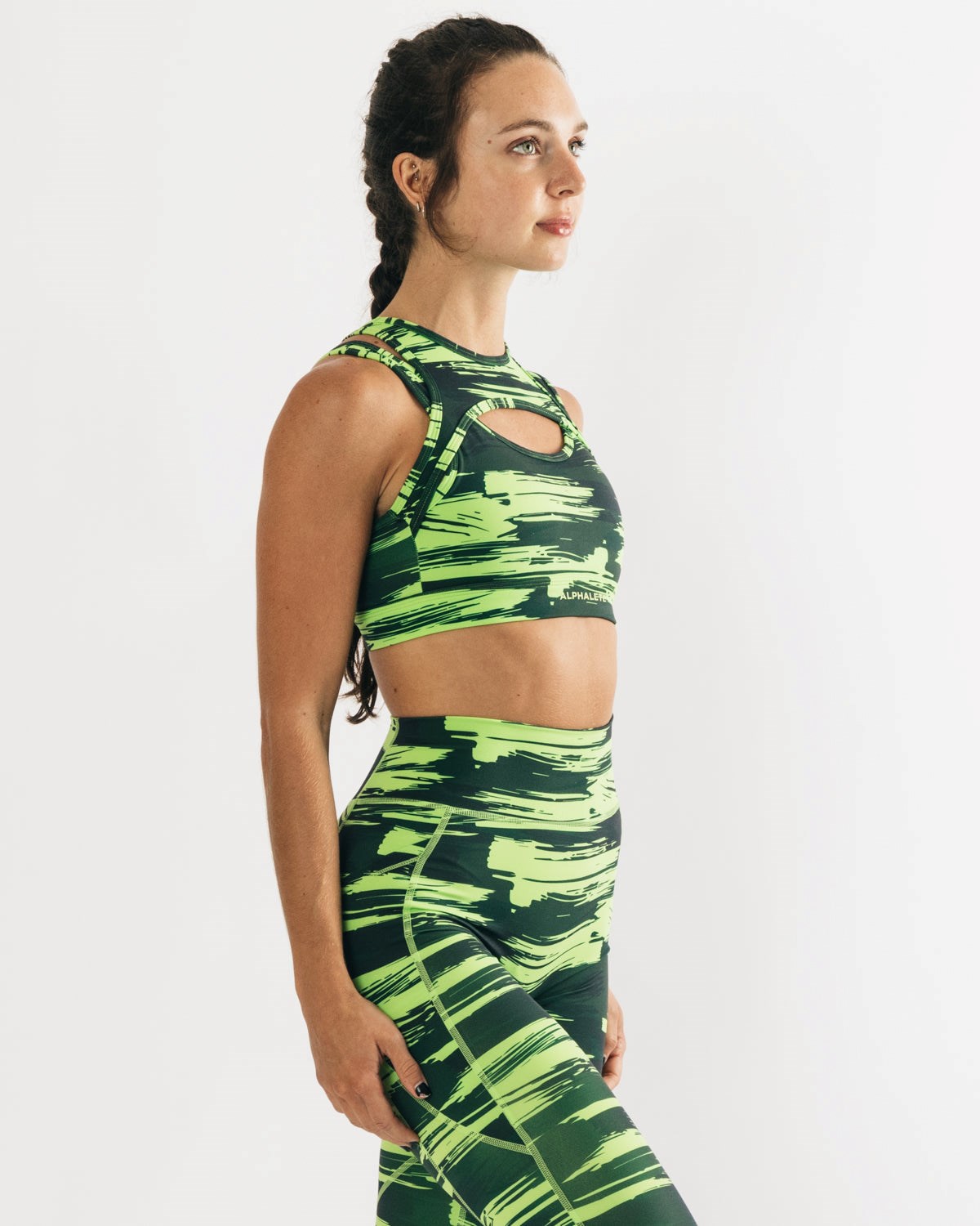 Alphalete Medium Impact Bra Camo | 96521-IOPE