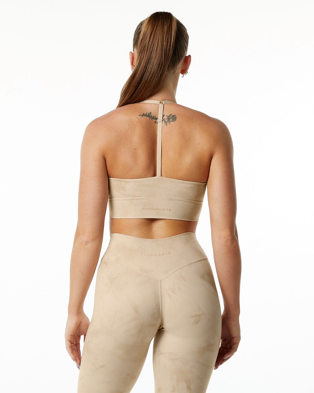 Alphalete Medium-Impact Luxury Sports Bra Hazelnut | 13426-OZJP