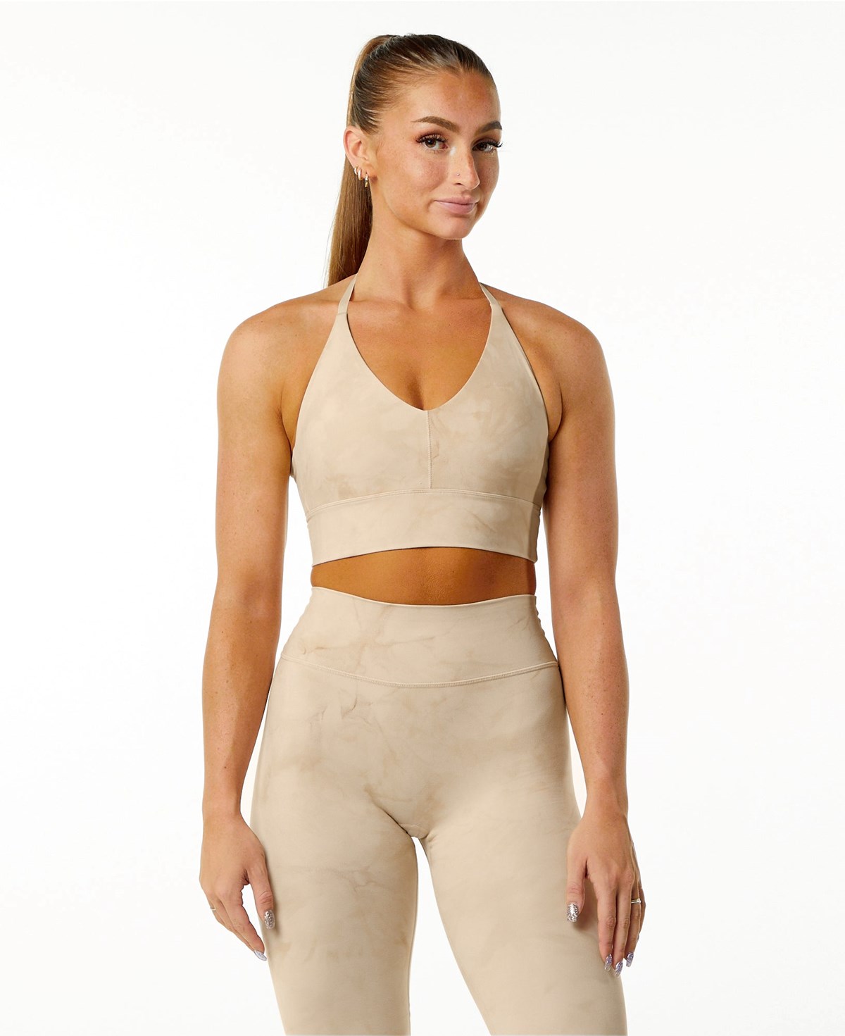 Alphalete Medium-Impact Luxury Sports Bra Hazelnut | 13426-OZJP