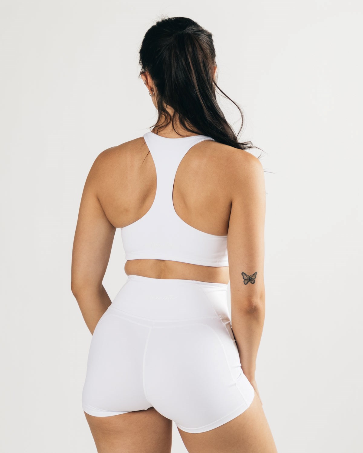 Alphalete Medium-Support One Piece Sports Bra Białe | 39602-PLVC