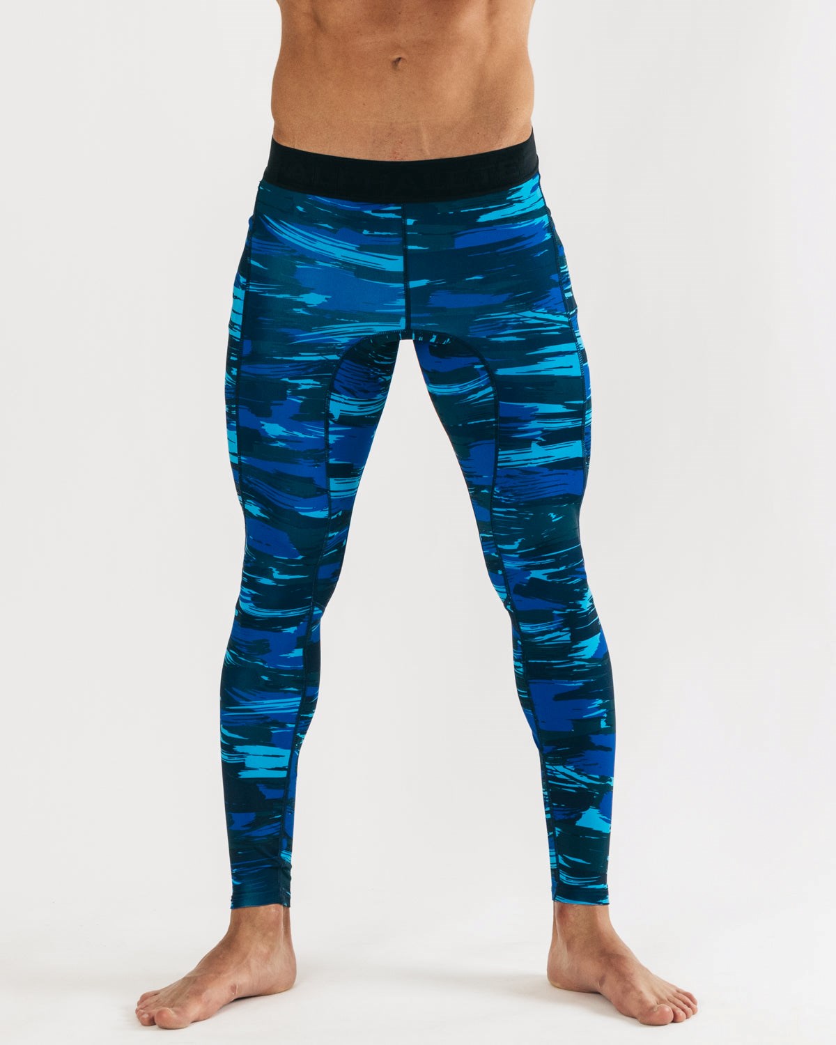 Alphalete Performance High-Compression Treningowe Tight Niebieskie Camo | 27658-YPVG