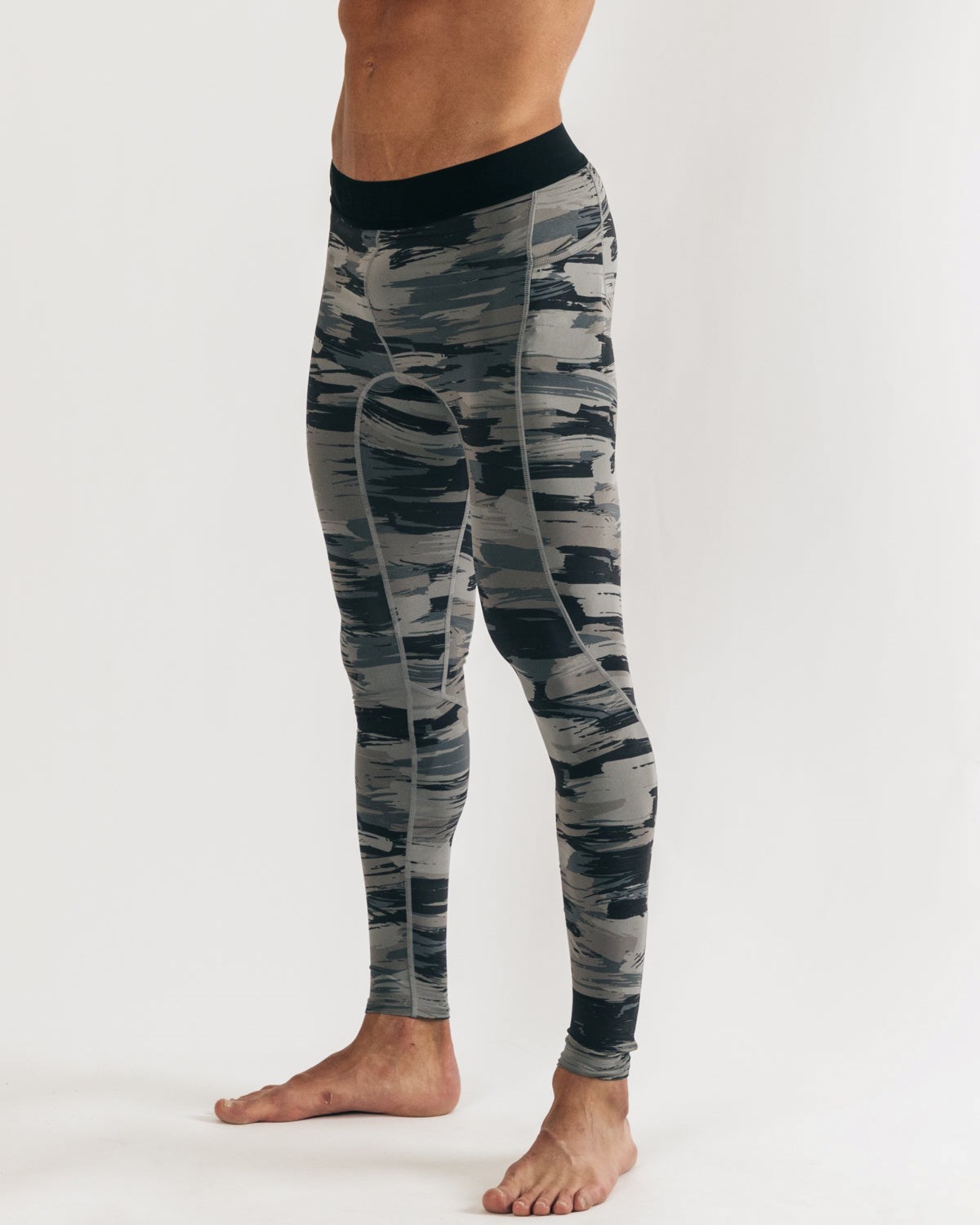 Alphalete Performance High-Compression Treningowe Tight Czarne Camo | 84610-SCZK