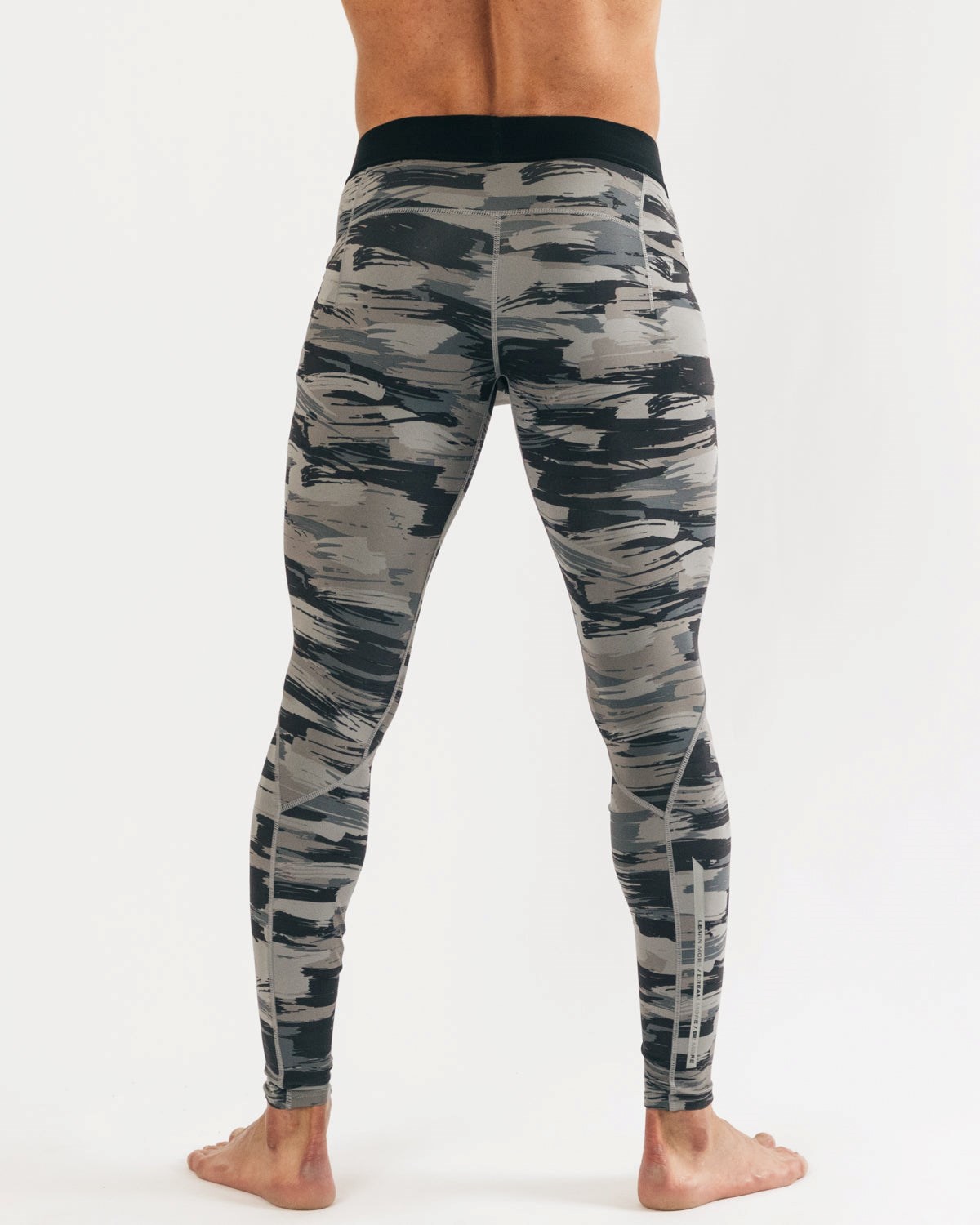 Alphalete Performance High-Compression Treningowe Tight Czarne Camo | 84610-SCZK