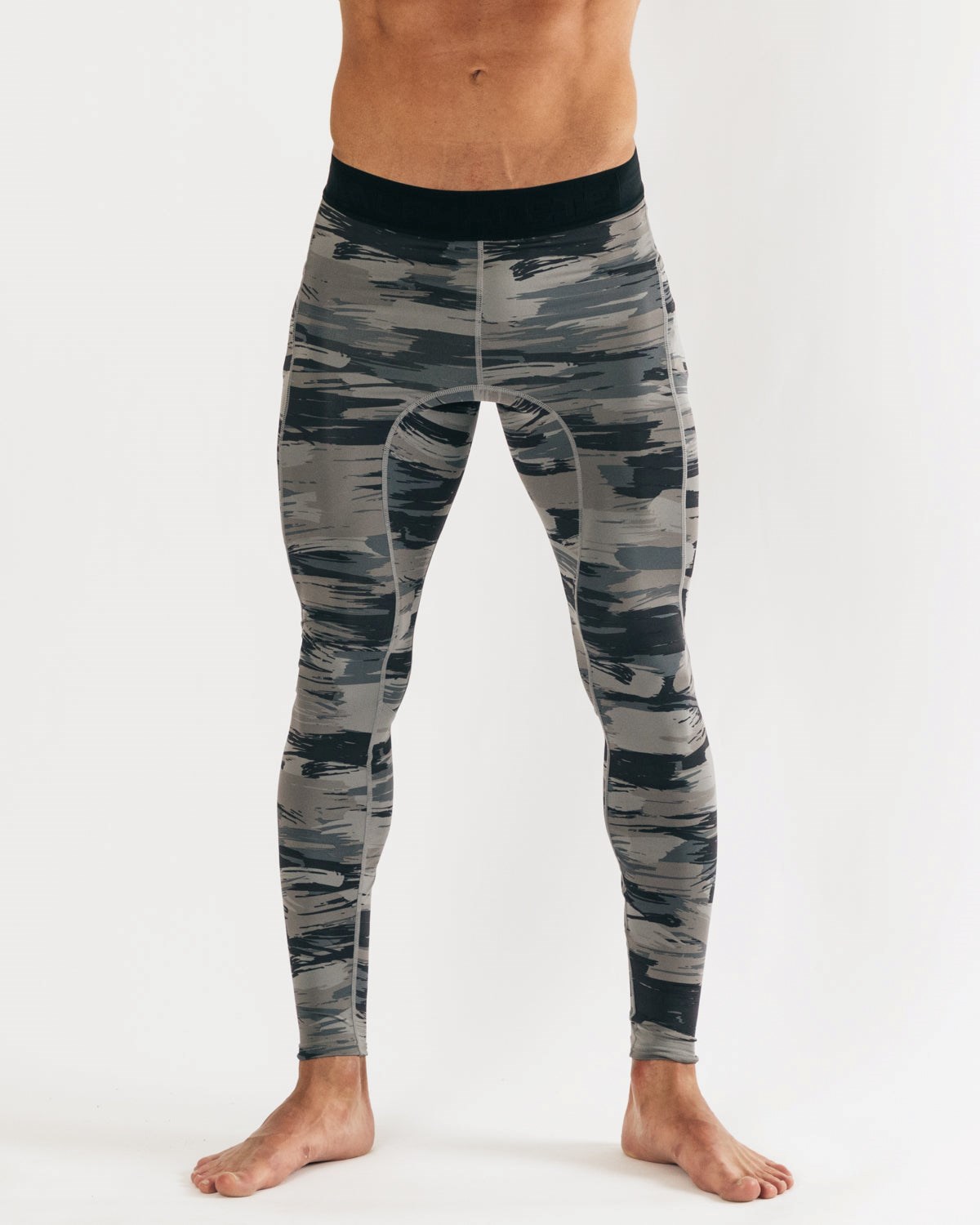 Alphalete Performance High-Compression Treningowe Tight Czarne Camo | 84610-SCZK