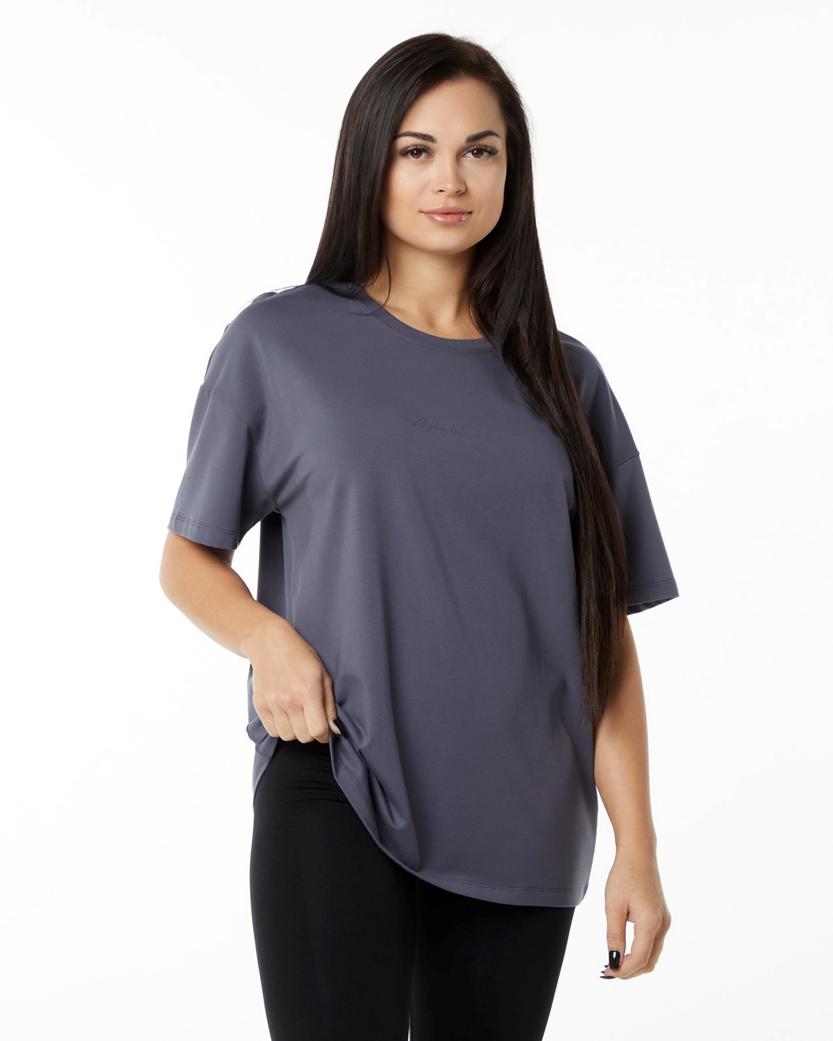 Alphalete Performance Krótkie Sleeve Fioletowe | 92438-FHYX