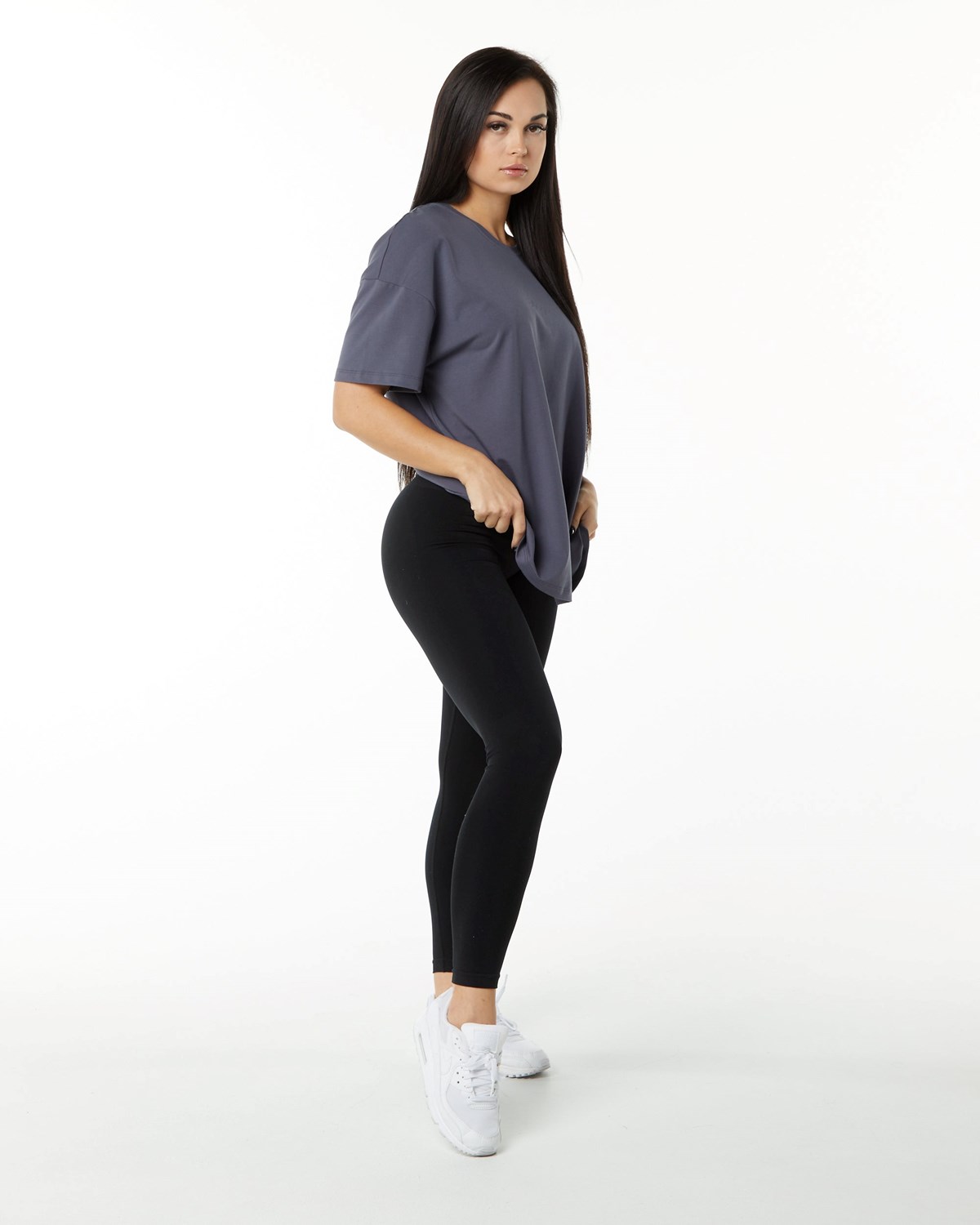 Alphalete Performance Krótkie Sleeve Fioletowe | 92438-FHYX