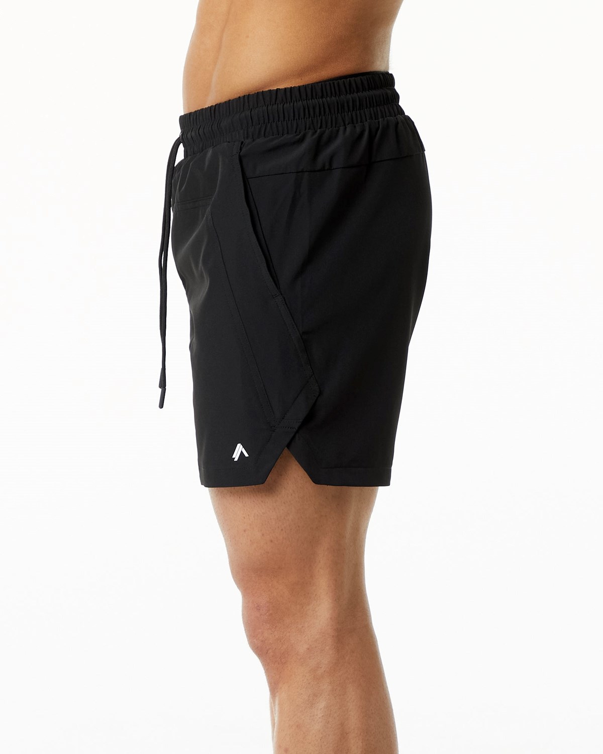 Alphalete Podszewką Swim Trunk Czarne | 49053-FXTU