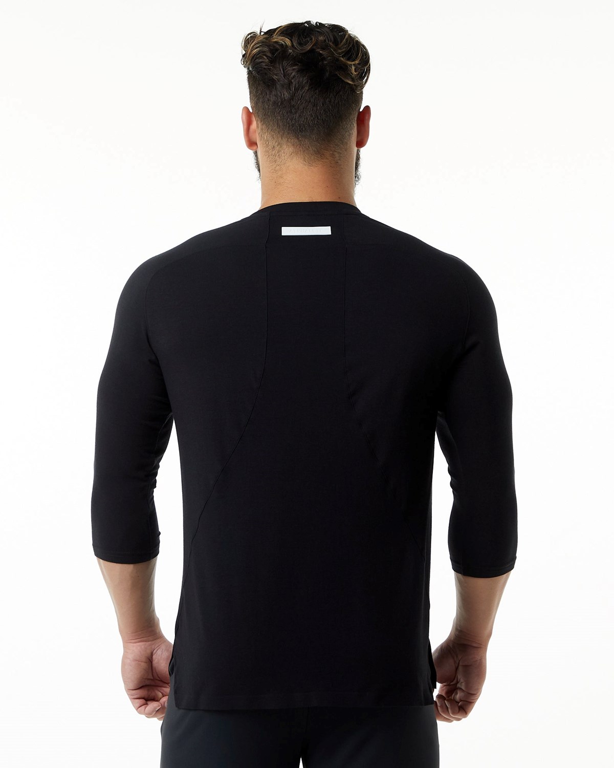 Alphalete Premium 3/4 Sleeve Tee Czarne | 43806-APVO