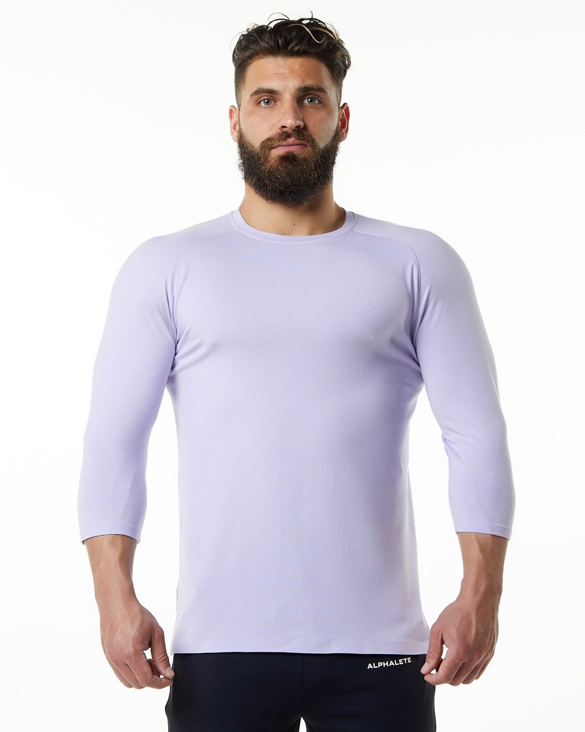 Alphalete Premium 3/4 Sleeve Tee Lilac Haze | 64937-NQLP