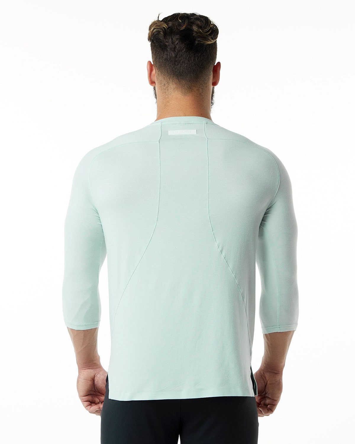 Alphalete Premium 3/4 Sleeve Tee Niebieskie | 70816-NILG