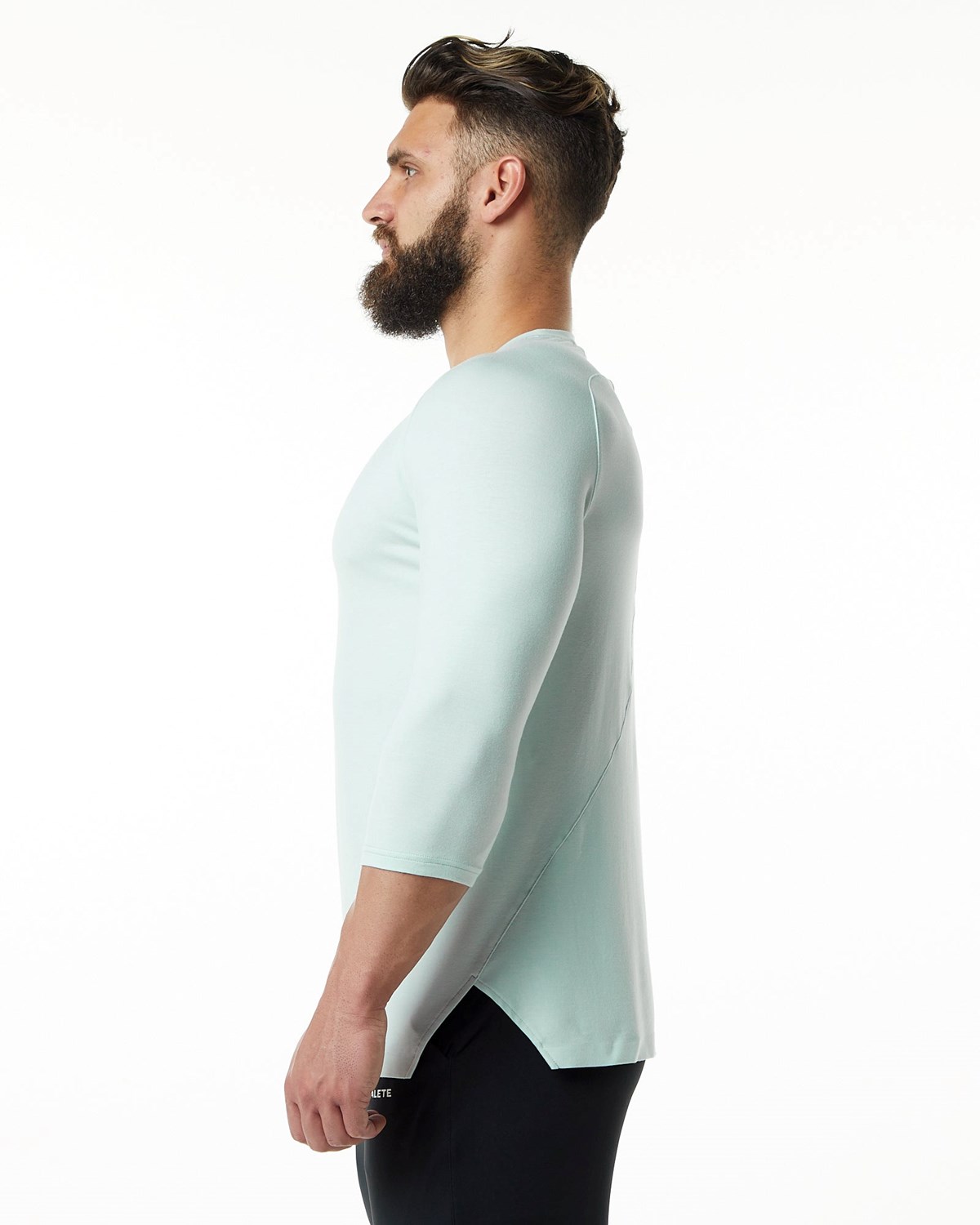 Alphalete Premium 3/4 Sleeve Tee Niebieskie | 70816-NILG