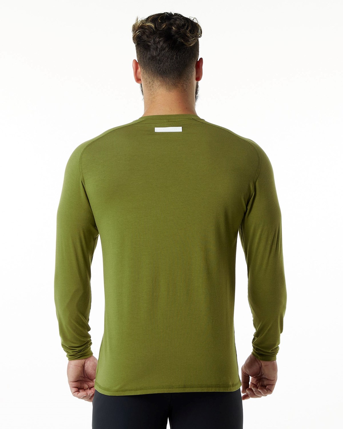 Alphalete Premium Epaulette Long Sleeve Tee Zielone | 54630-XZCM