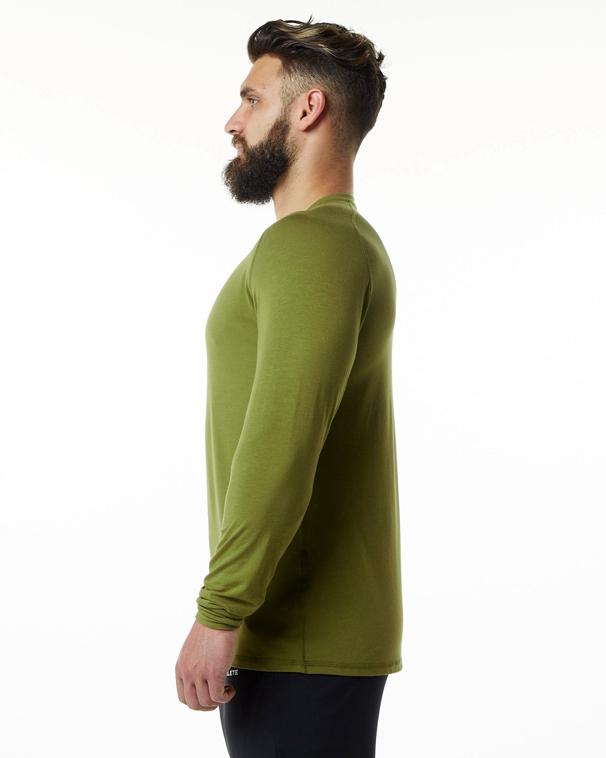 Alphalete Premium Epaulette Long Sleeve Tee Zielone | 54630-XZCM