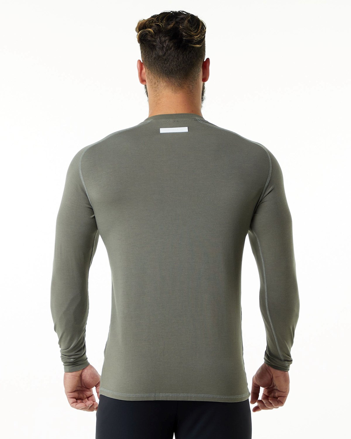 Alphalete Premium Epaulette Long Sleeve Tee Szare | 89712-JSTU