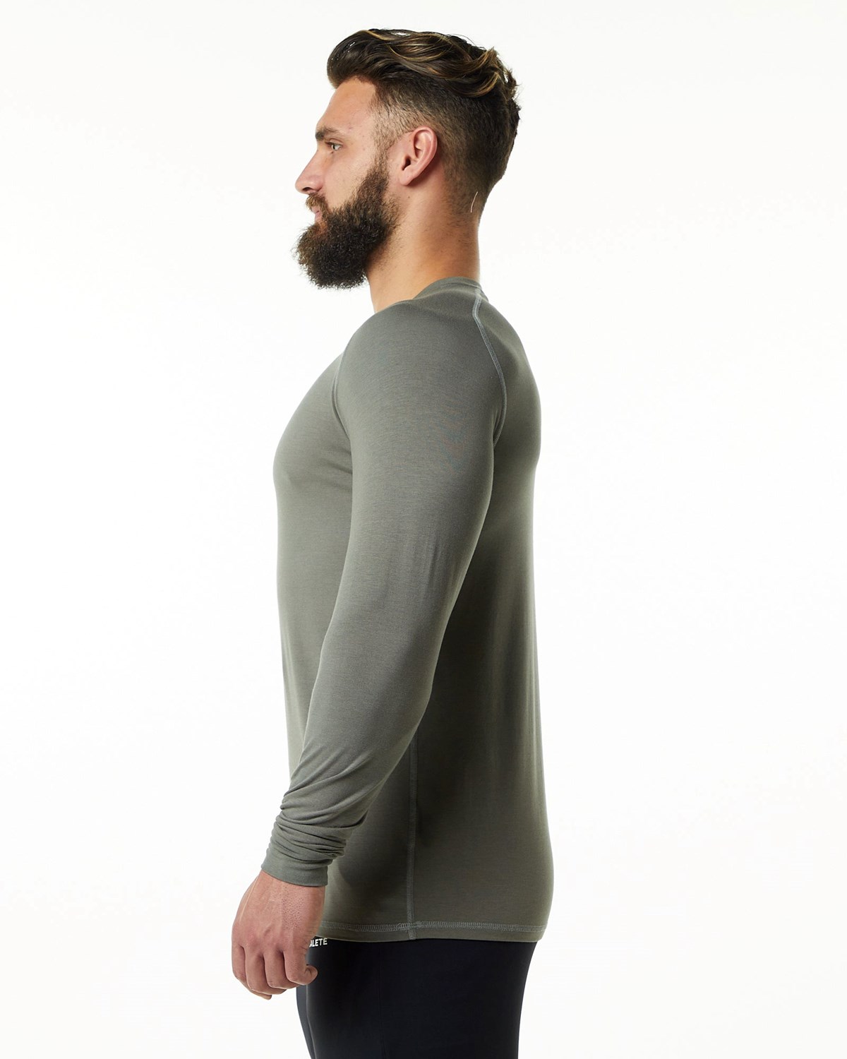 Alphalete Premium Epaulette Long Sleeve Tee Szare | 89712-JSTU