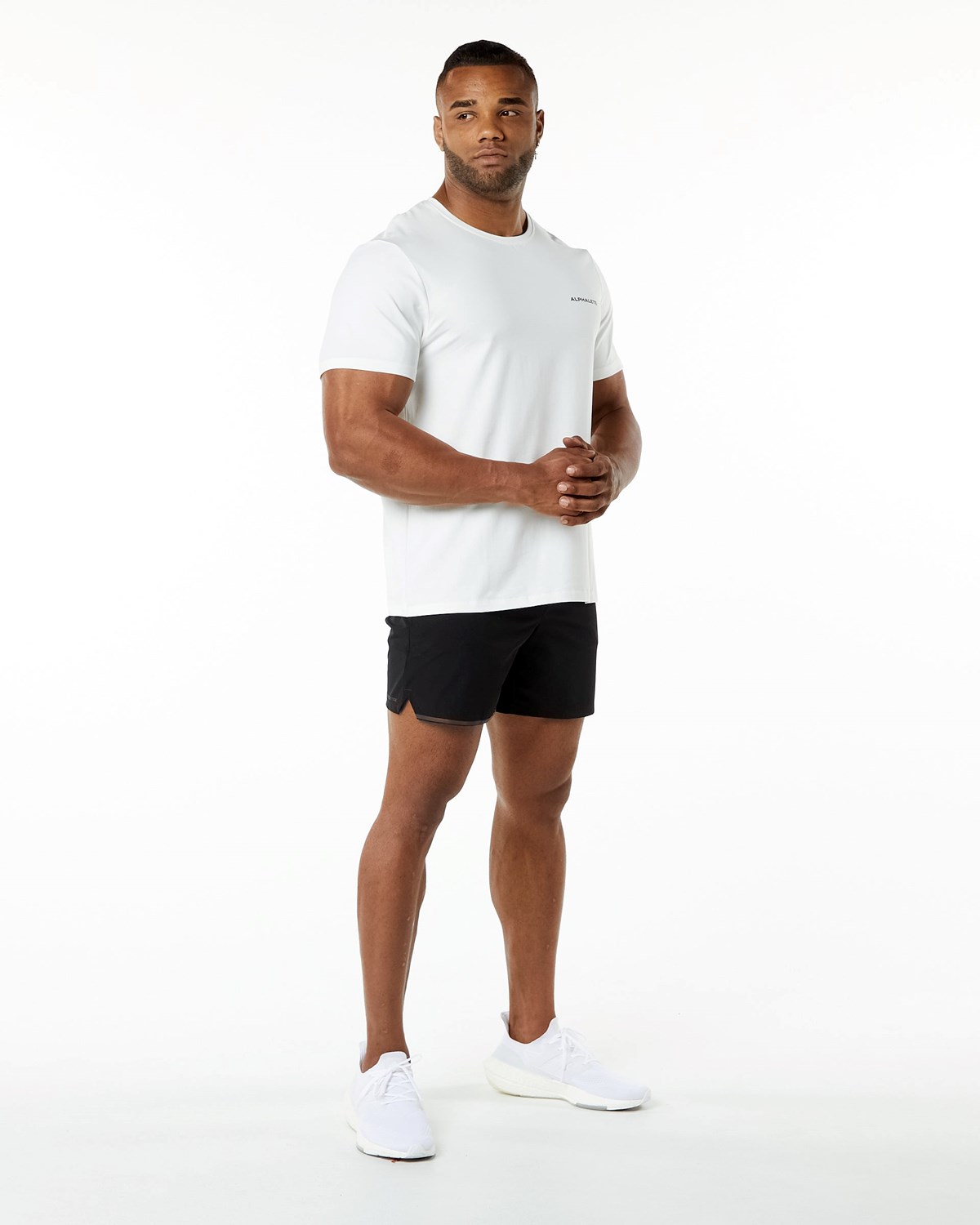 Alphalete Relaxed Fit Tee Białe | 58402-BSRT