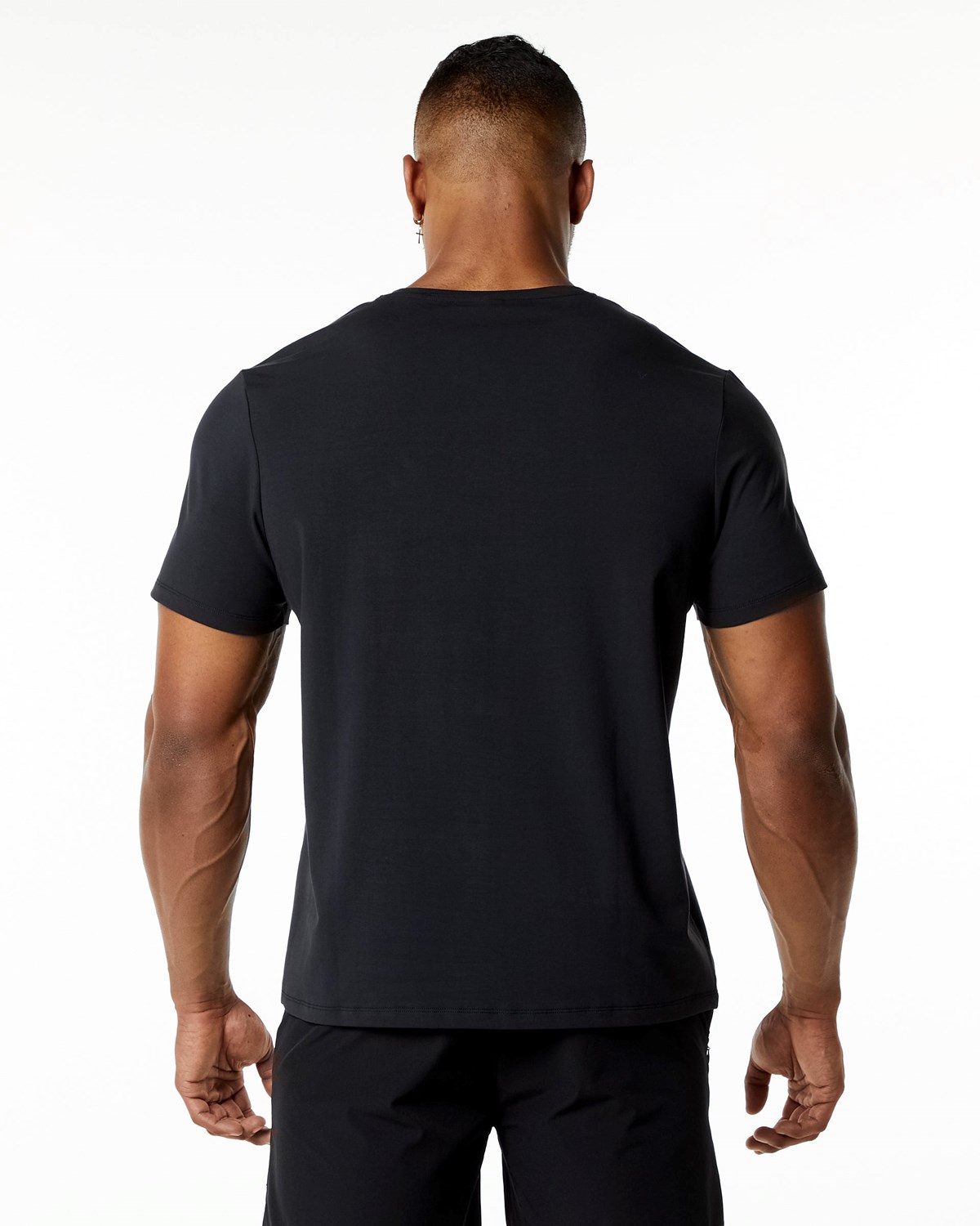 Alphalete Relaxed Fit Tee Czarne | 62937-SLBM