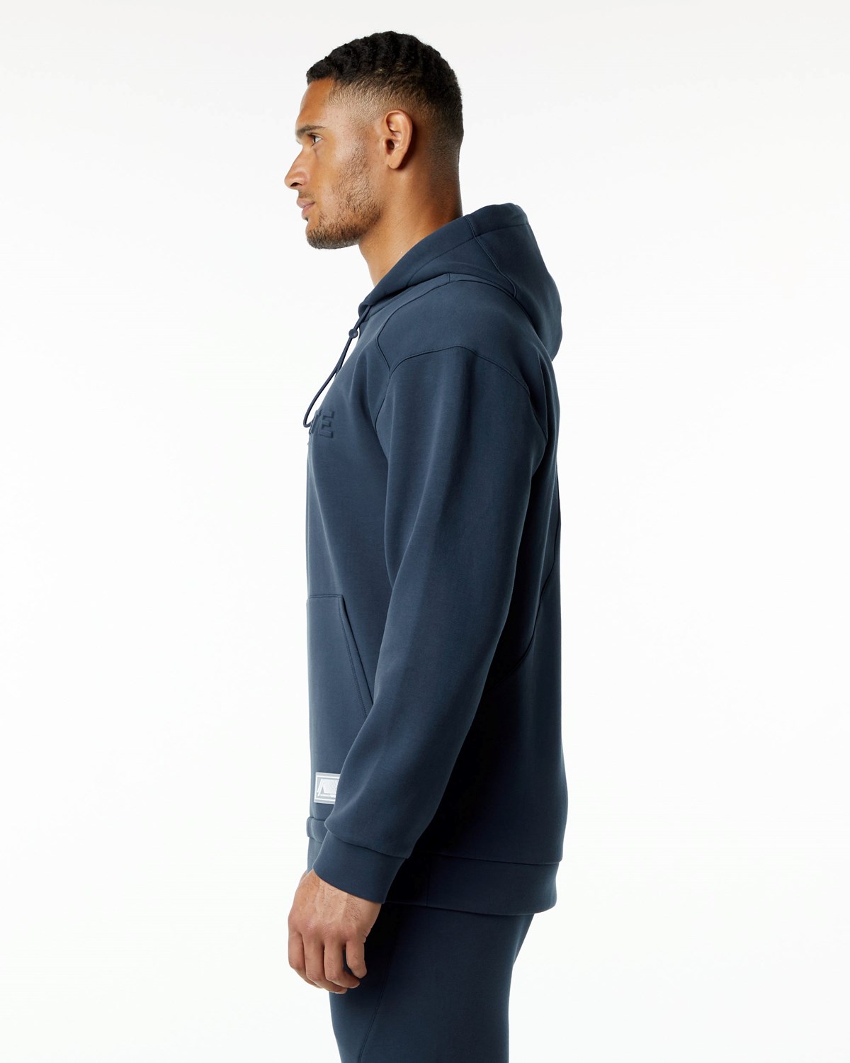 Alphalete Relaxed Interlock Knit Hoodie Granatowe | 27590-NFEK