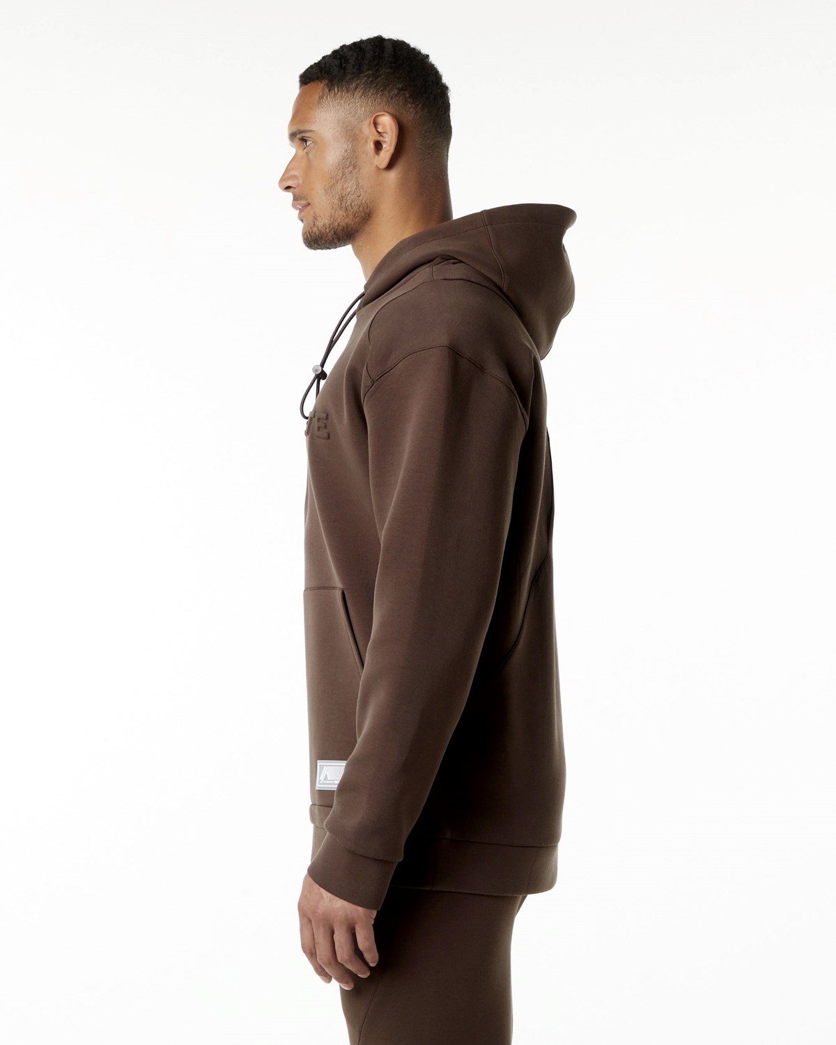 Alphalete Relaxed Interlock Knit Hoodie Brązowe | 30421-QSRH