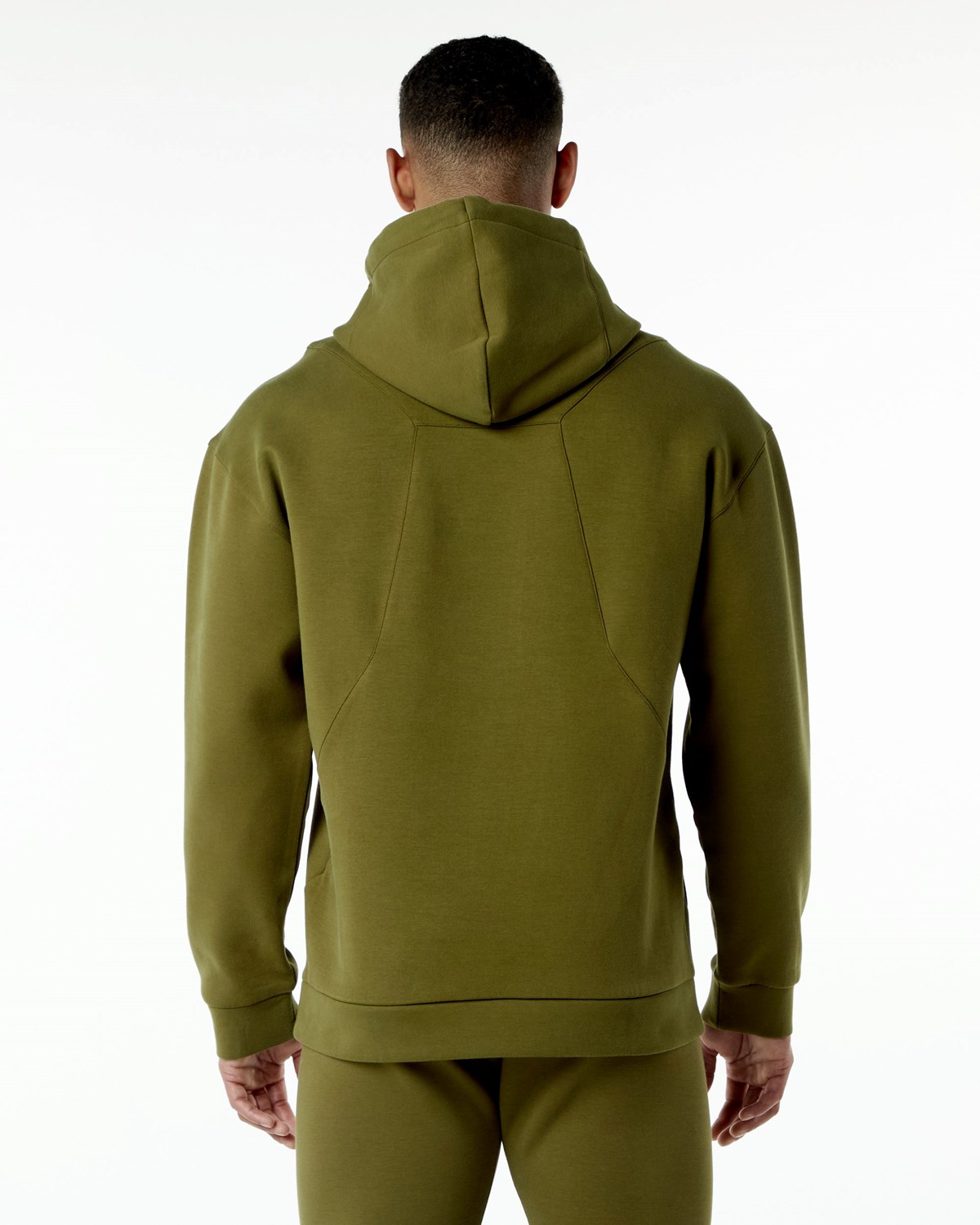 Alphalete Relaxed Interlock Knit Hoodie Moss | 47692-LCEP