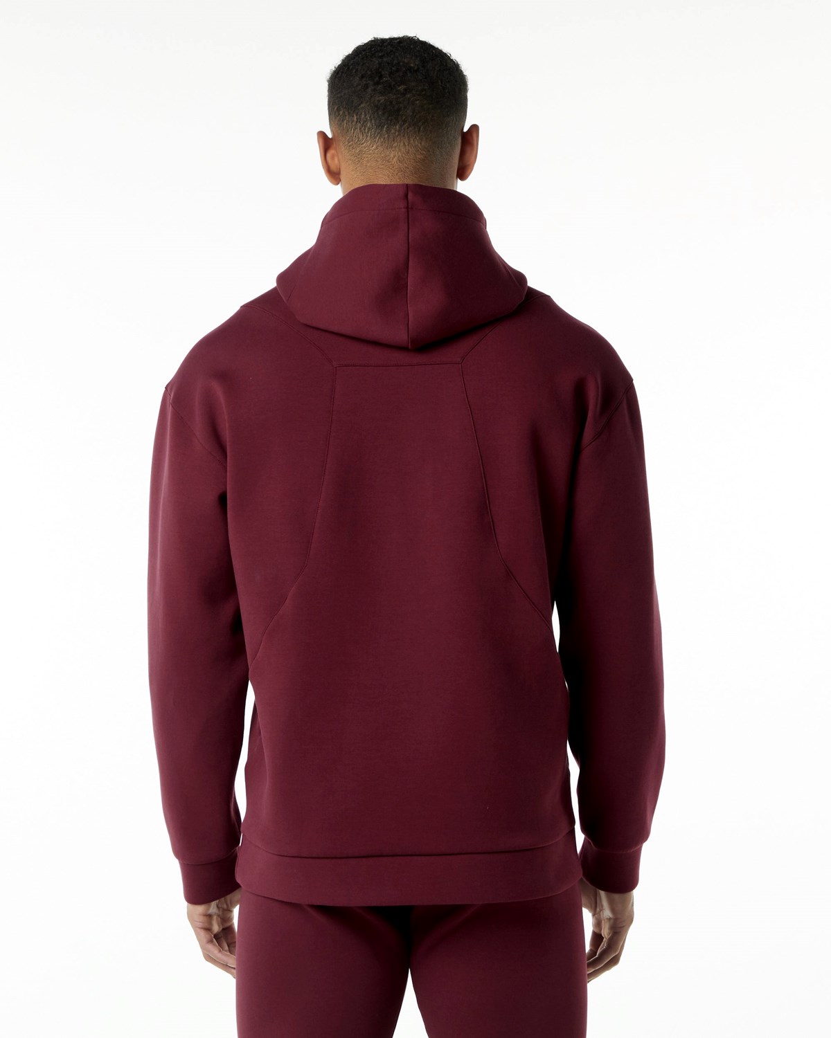 Alphalete Relaxed Interlock Knit Hoodie Bordowe | 97806-XMAN