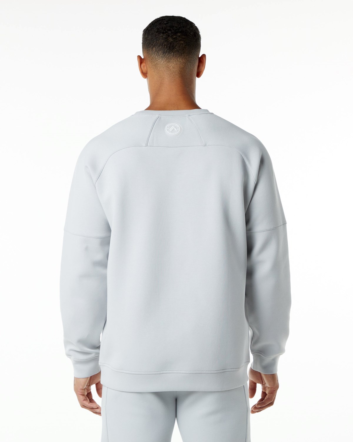 Alphalete Relaxed Interlock Knit Pullover Szare | 83405-NYOR